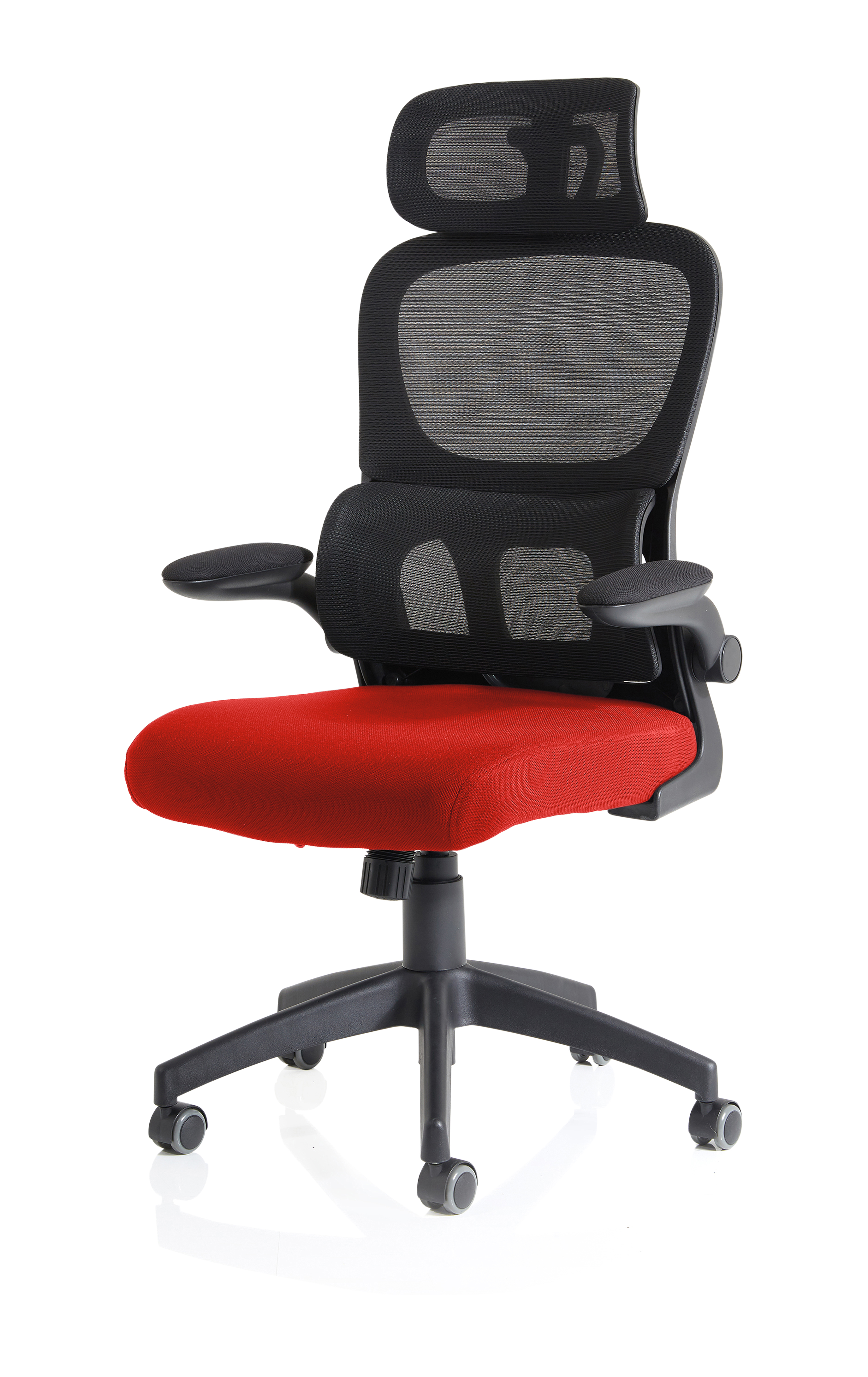 Iris Task Operator Mesh Back Fabric Seat With Headrest thumbnail 2