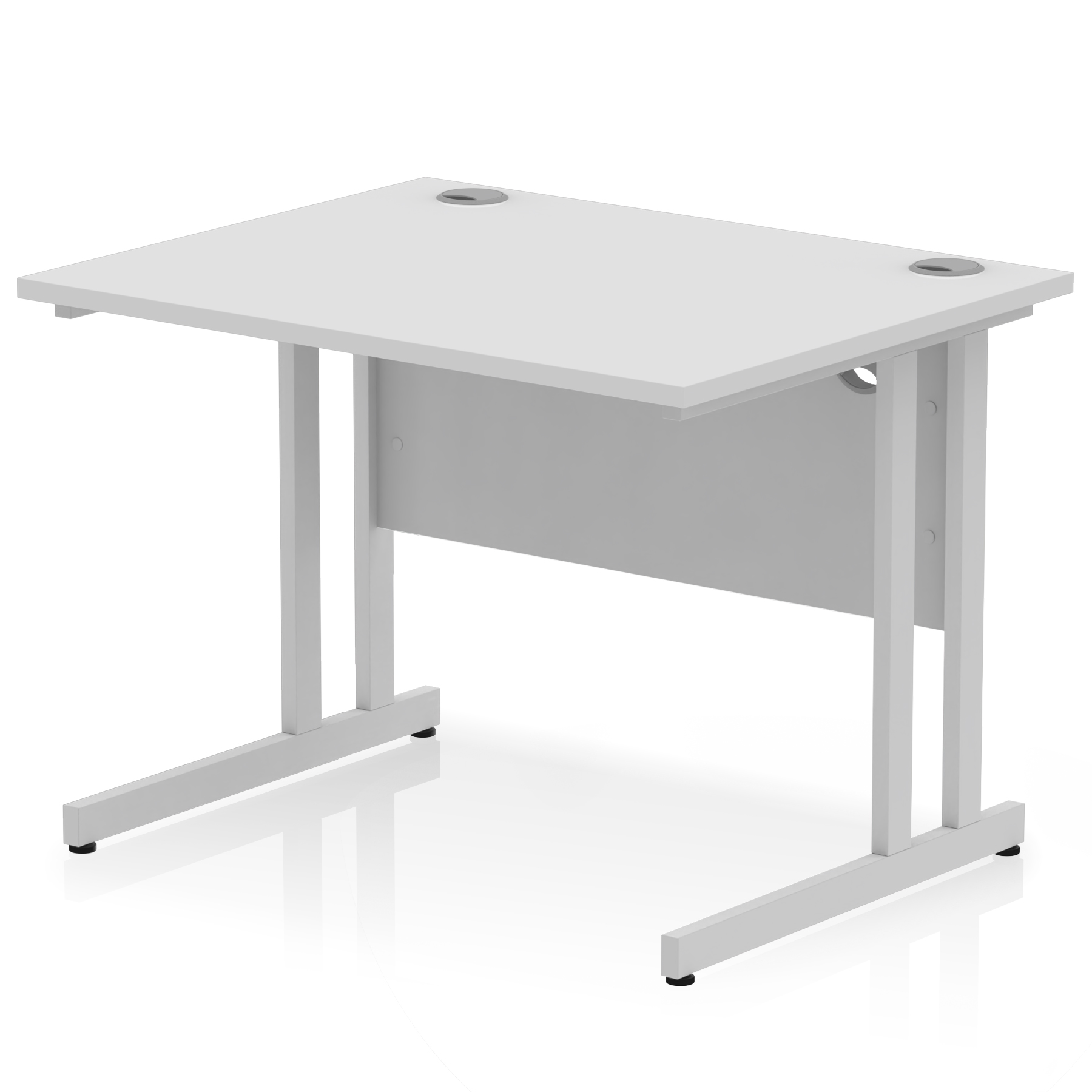 White / Silver Frame