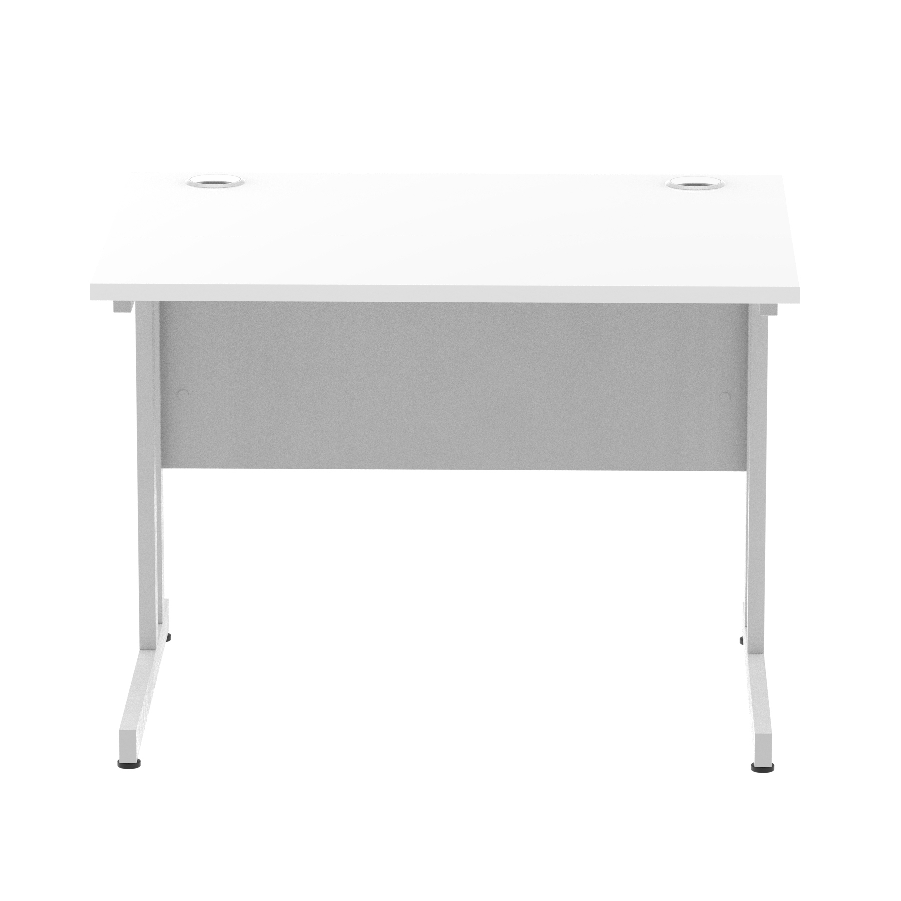 White / Silver Frame