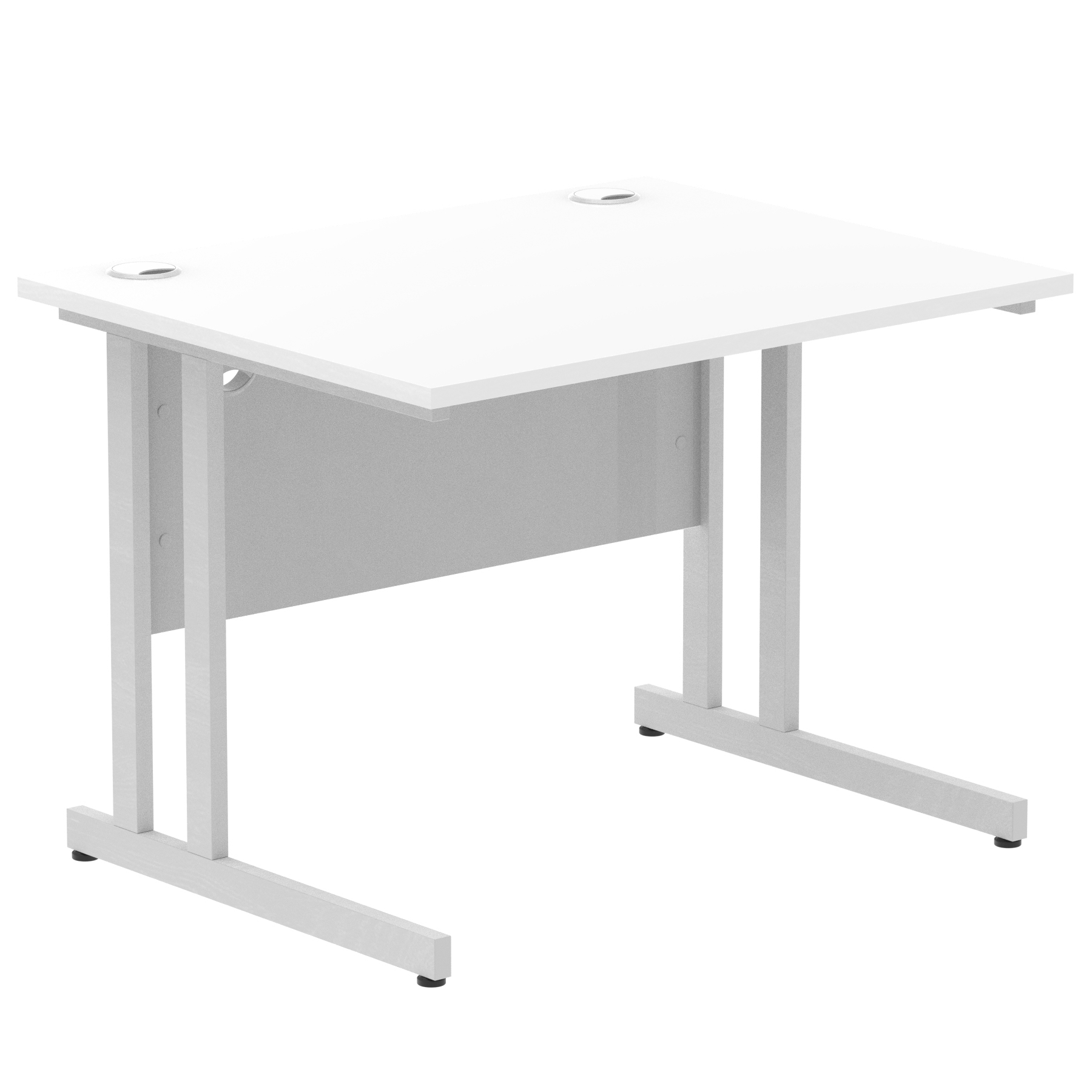 White / Silver Frame