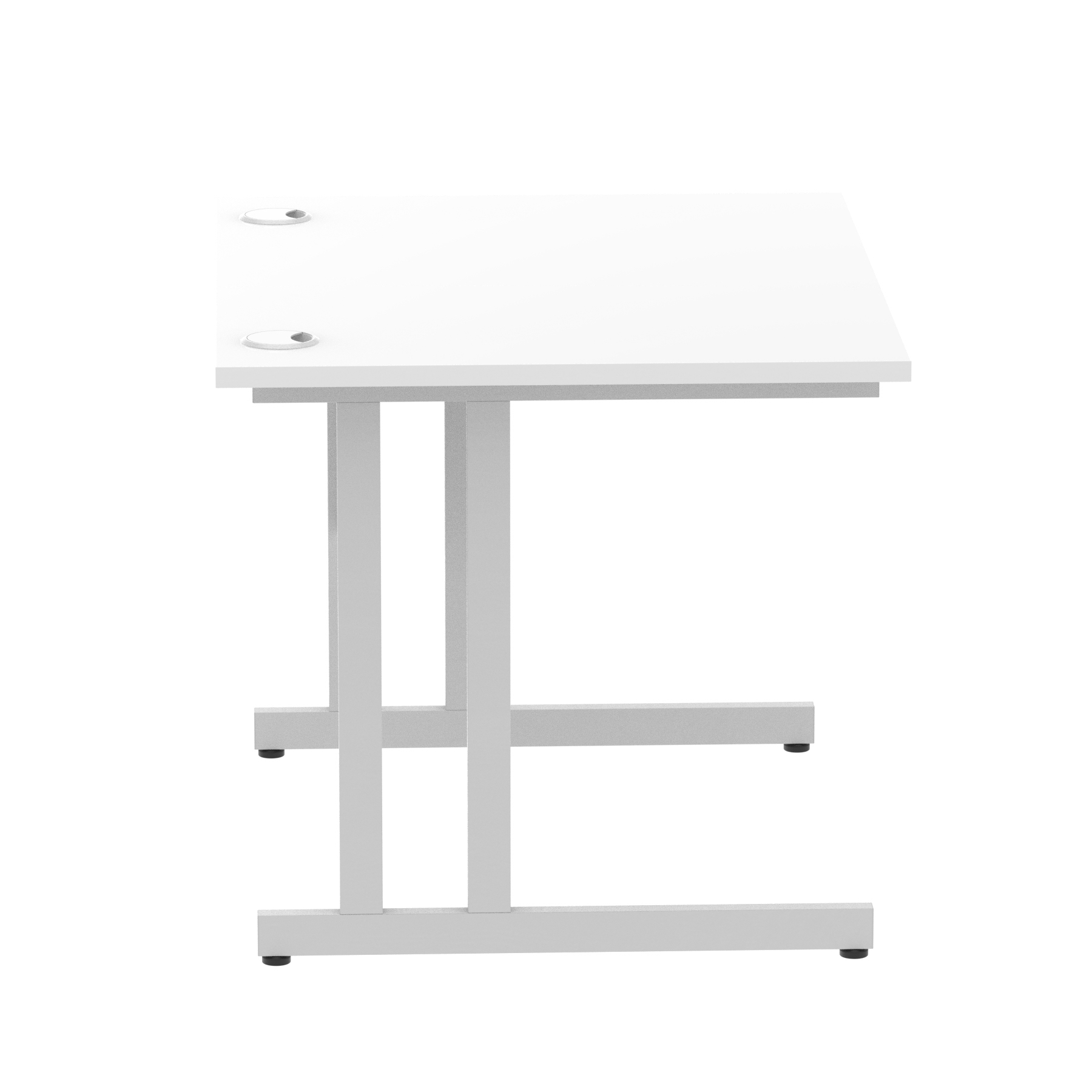 White / Silver Frame