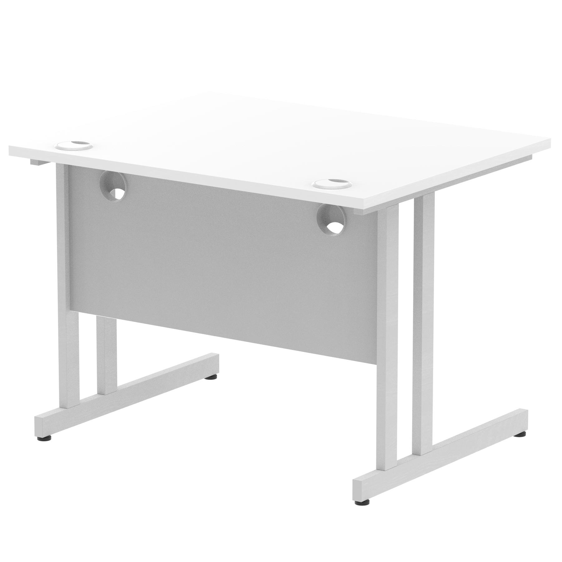 White / Silver Frame