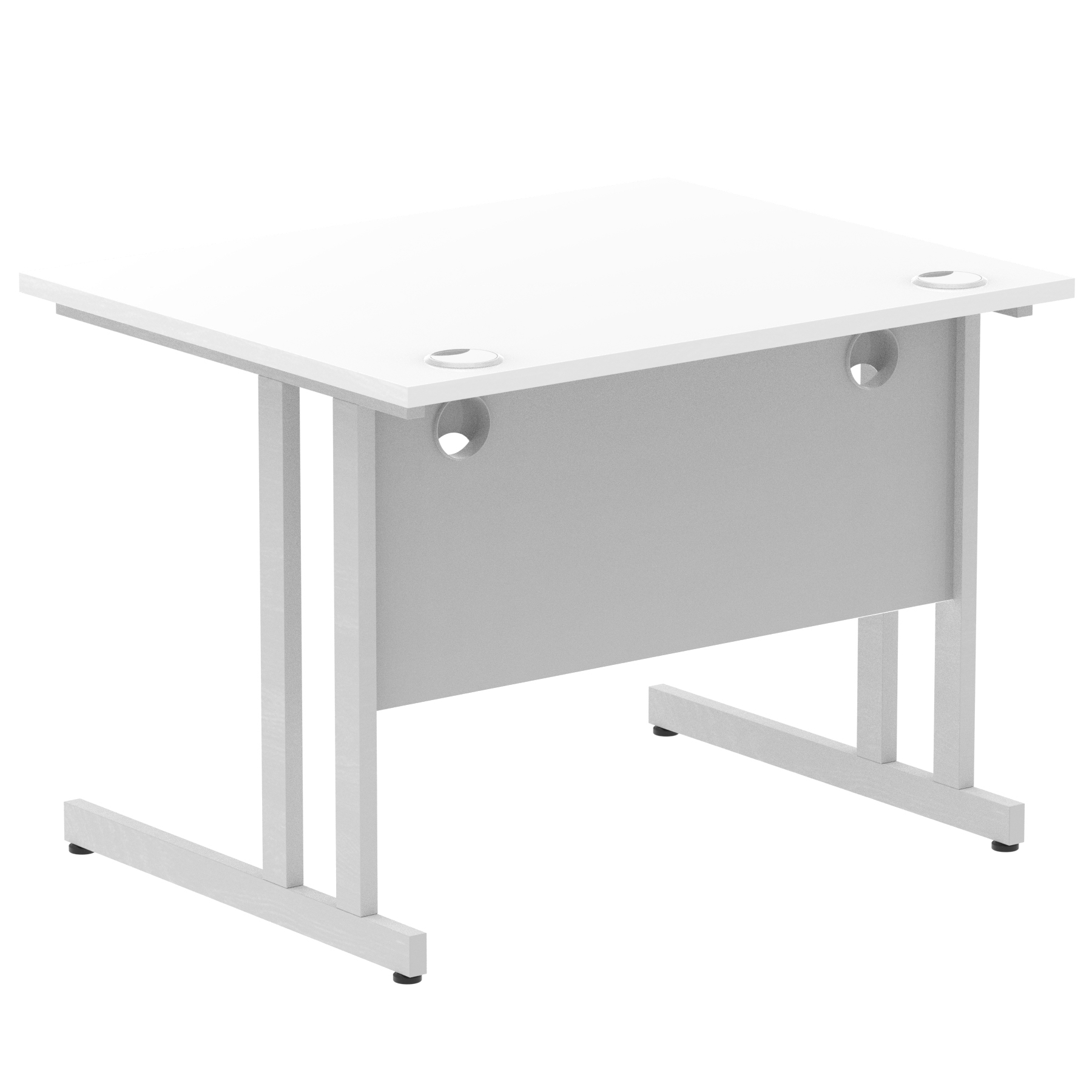 White / Silver Frame