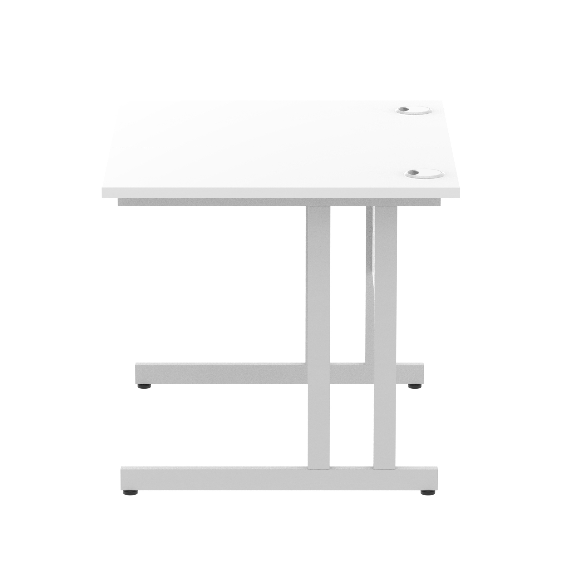 White / Silver Frame