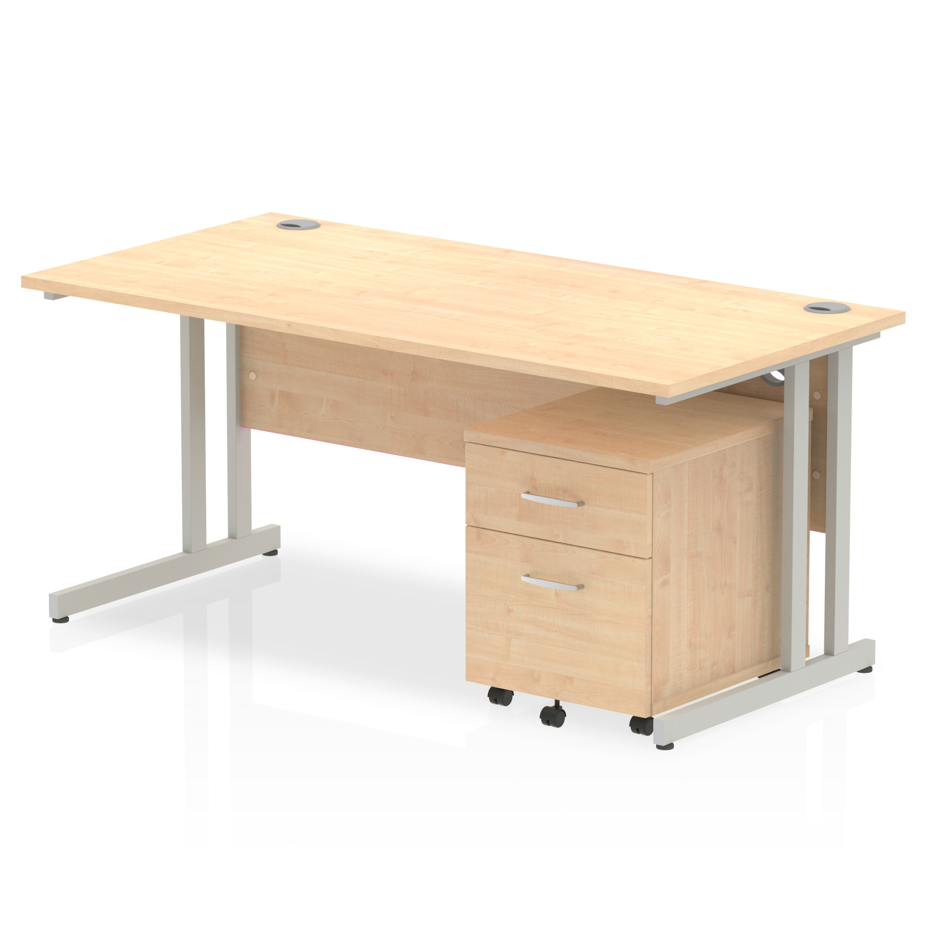 Maple / Silver Frame