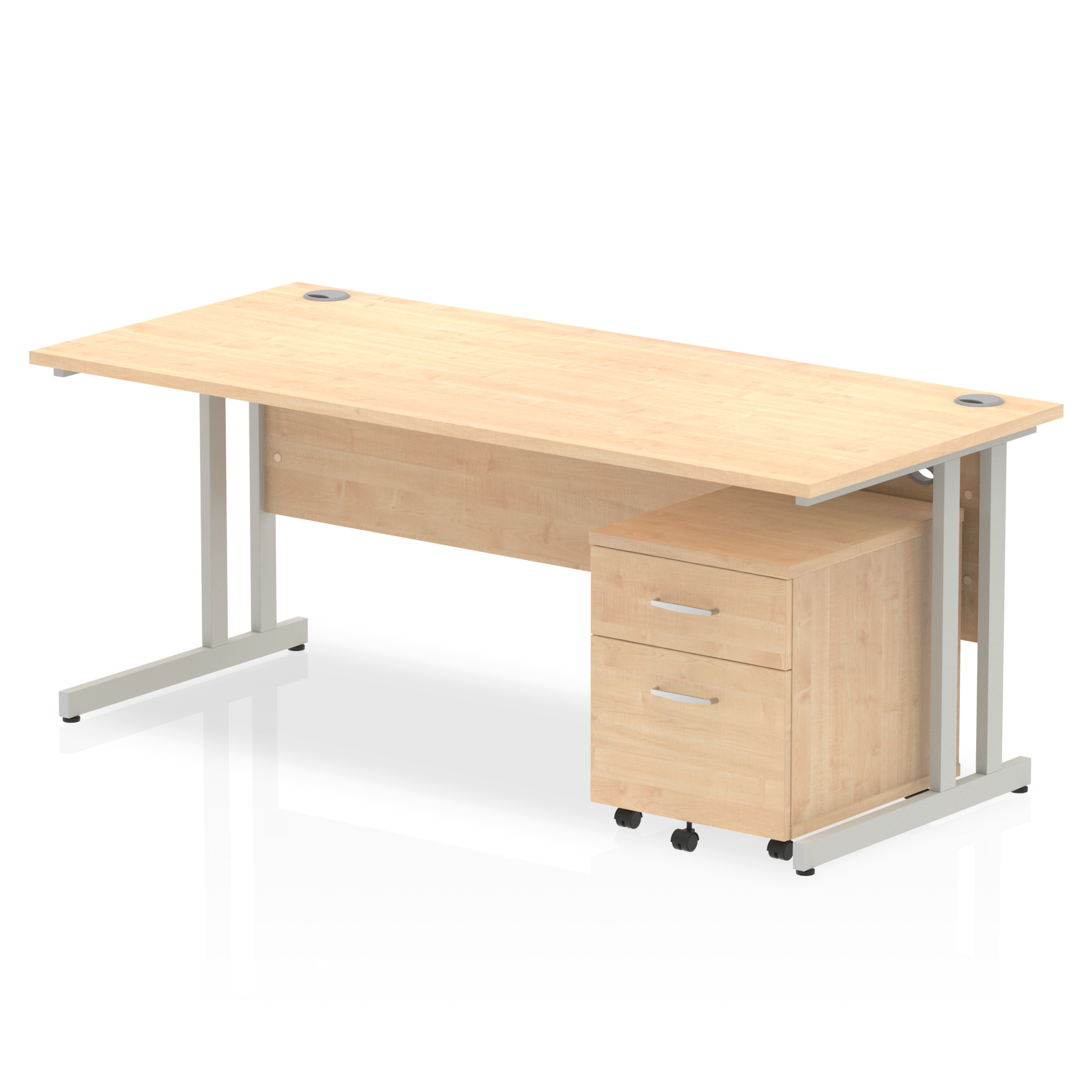 Maple / Silver Frame