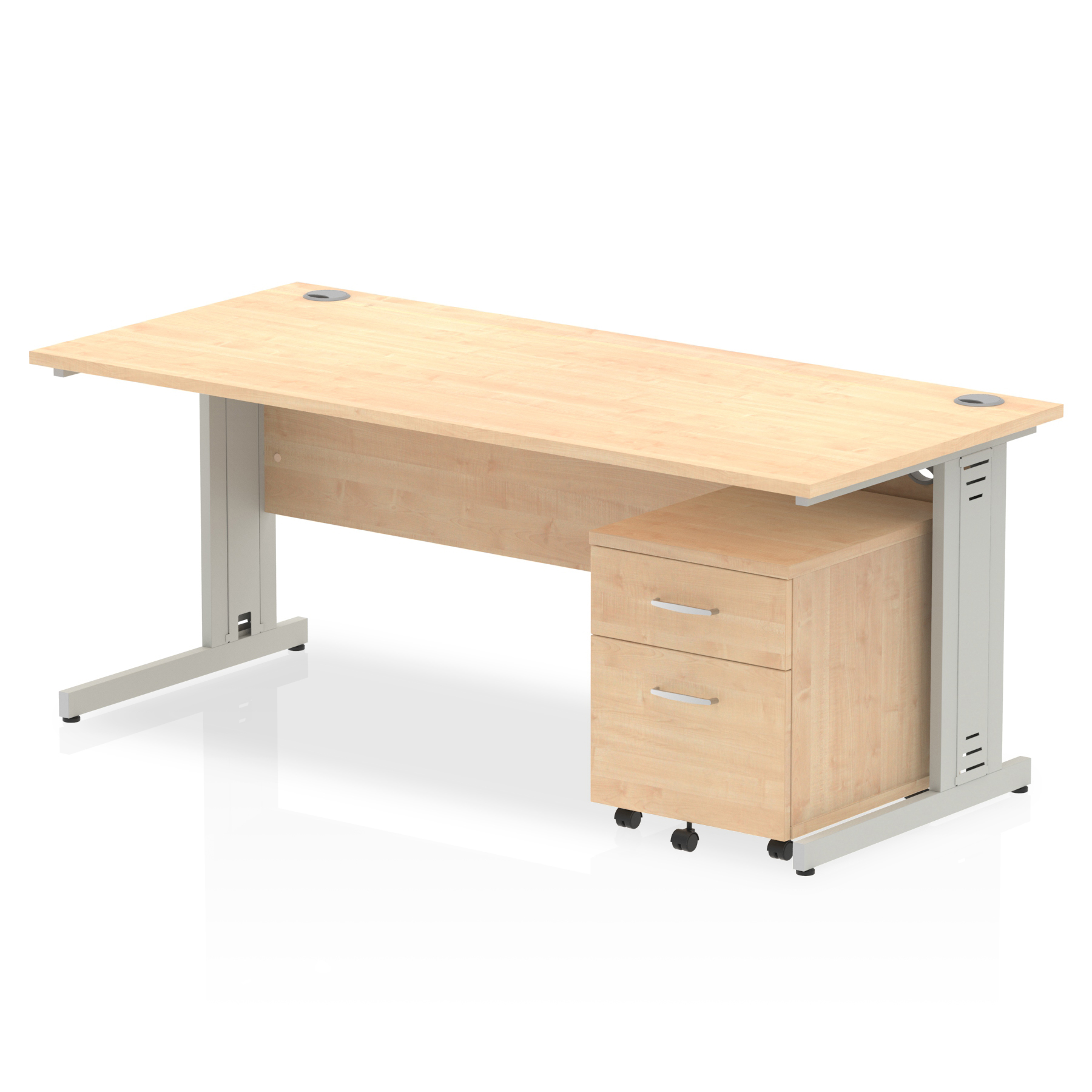 Maple / Silver Frame