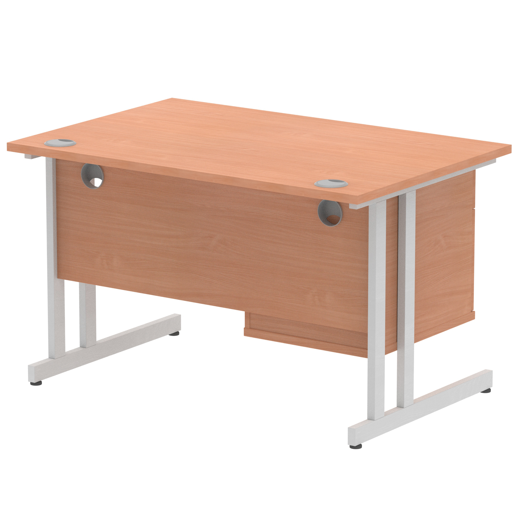 Beech / Silver Frame