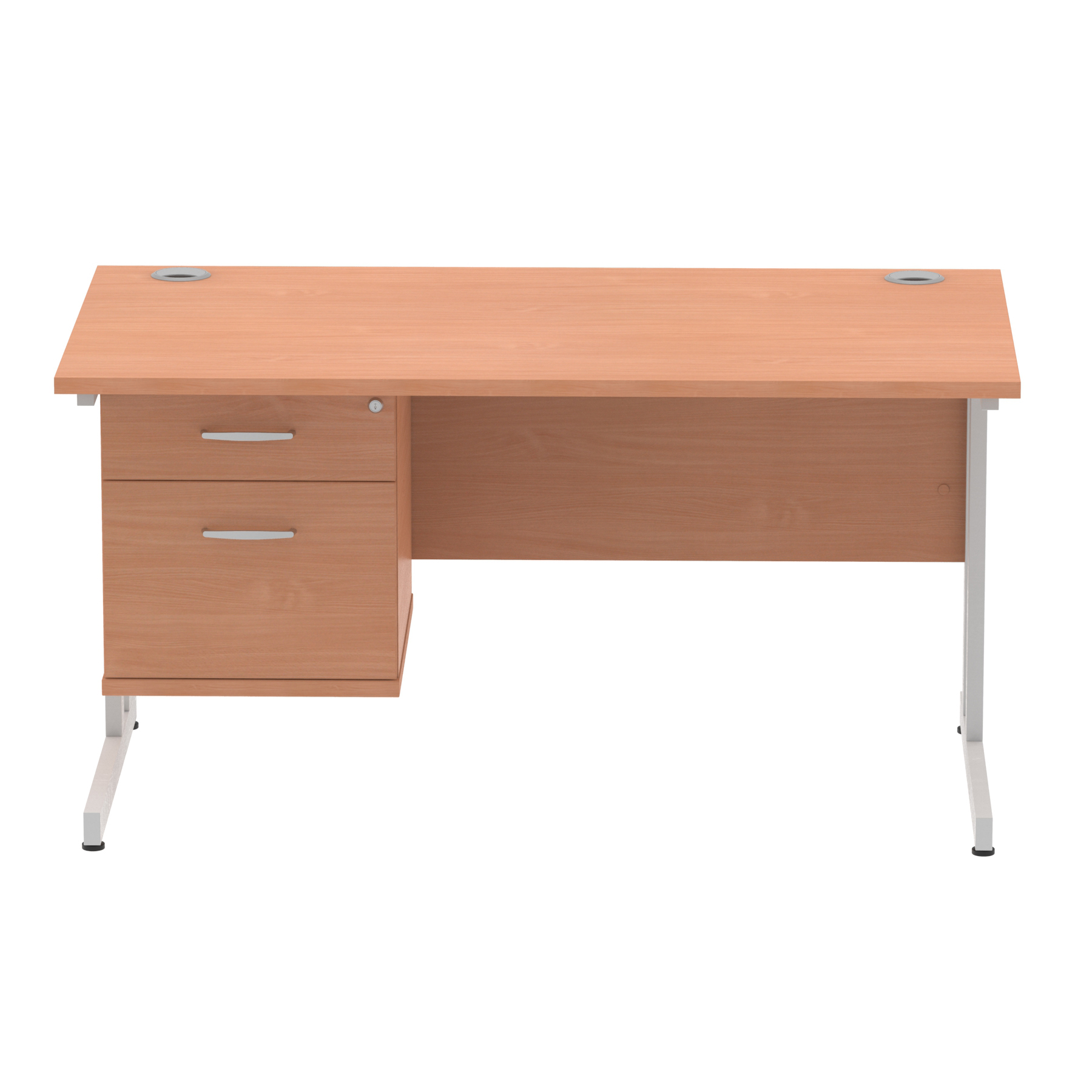 Beech / Silver Frame