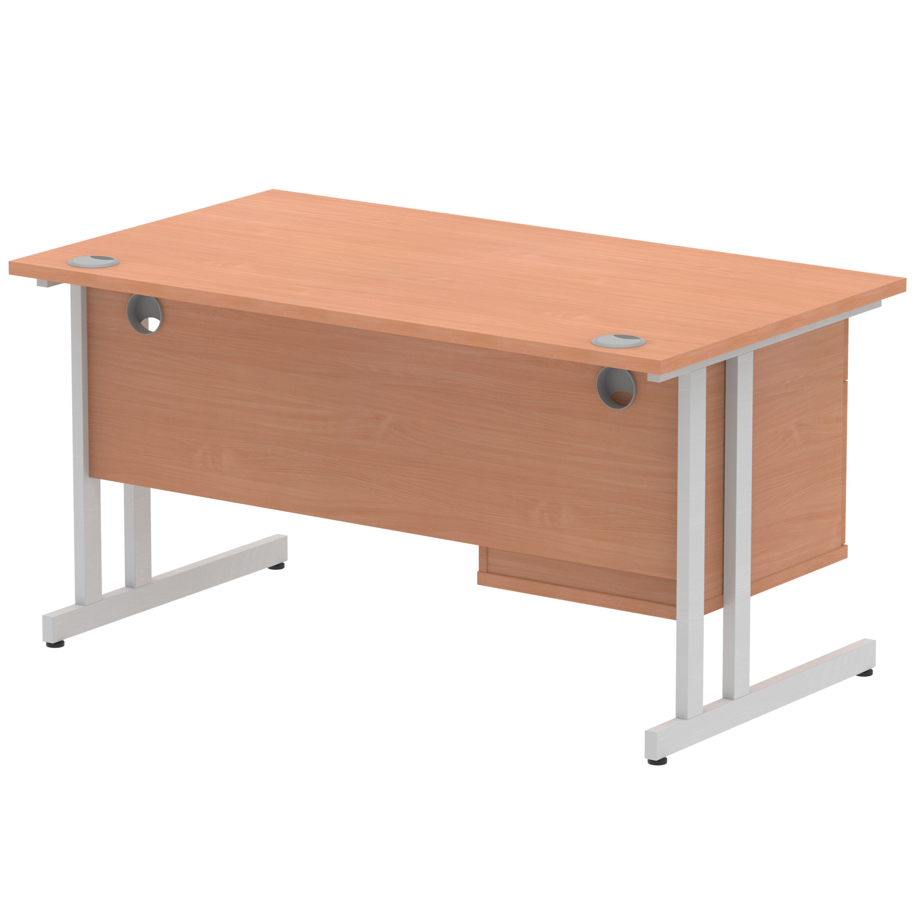 Beech / Silver Frame