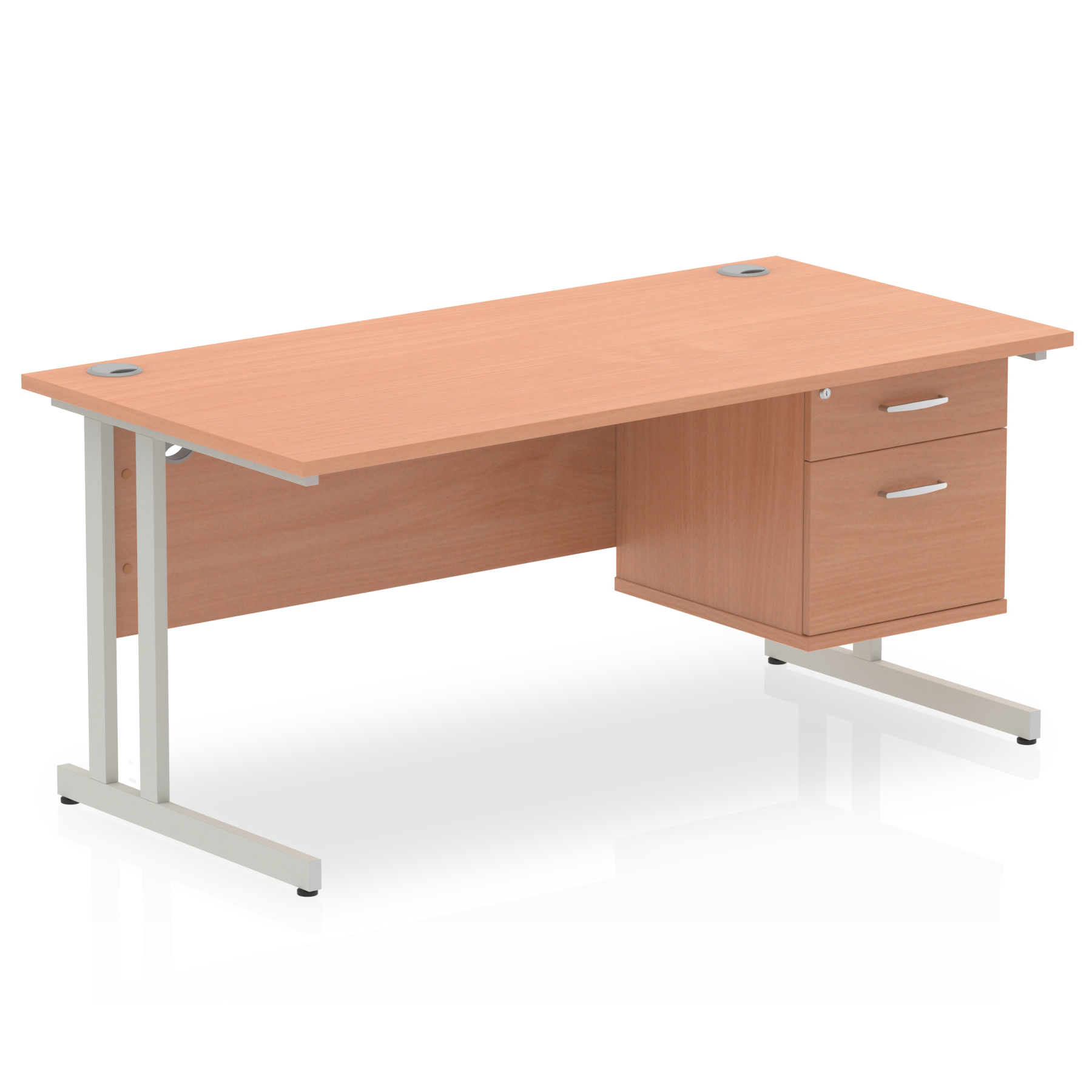 Beech / Silver Frame