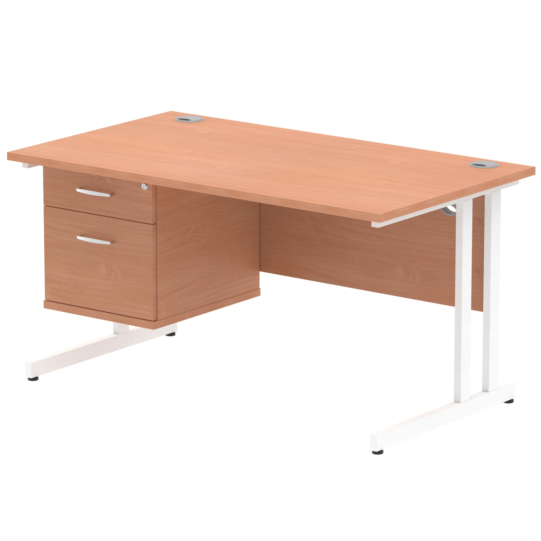 Beech / White Frame