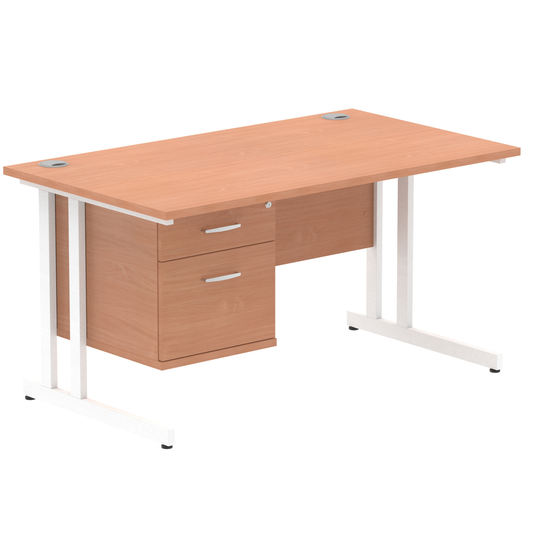 Beech / White Frame