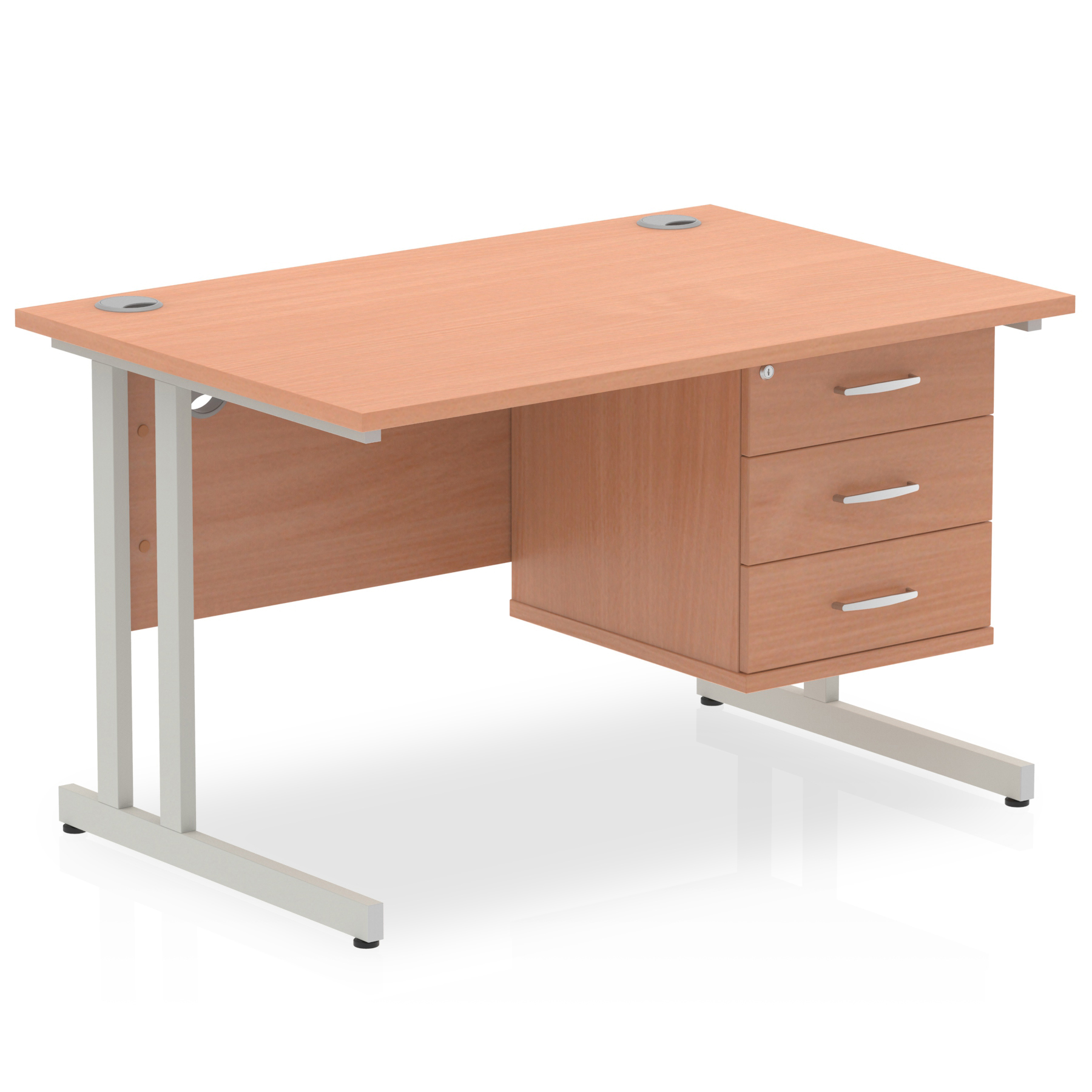 Beech / Silver Frame