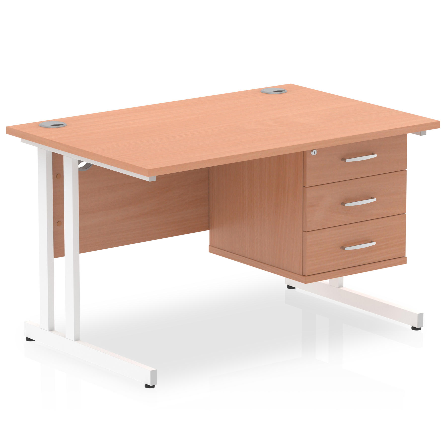 Beech / White Frame