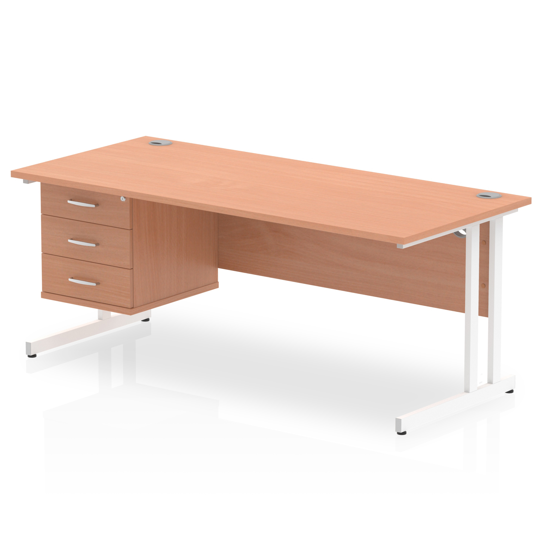 Beech / White Frame