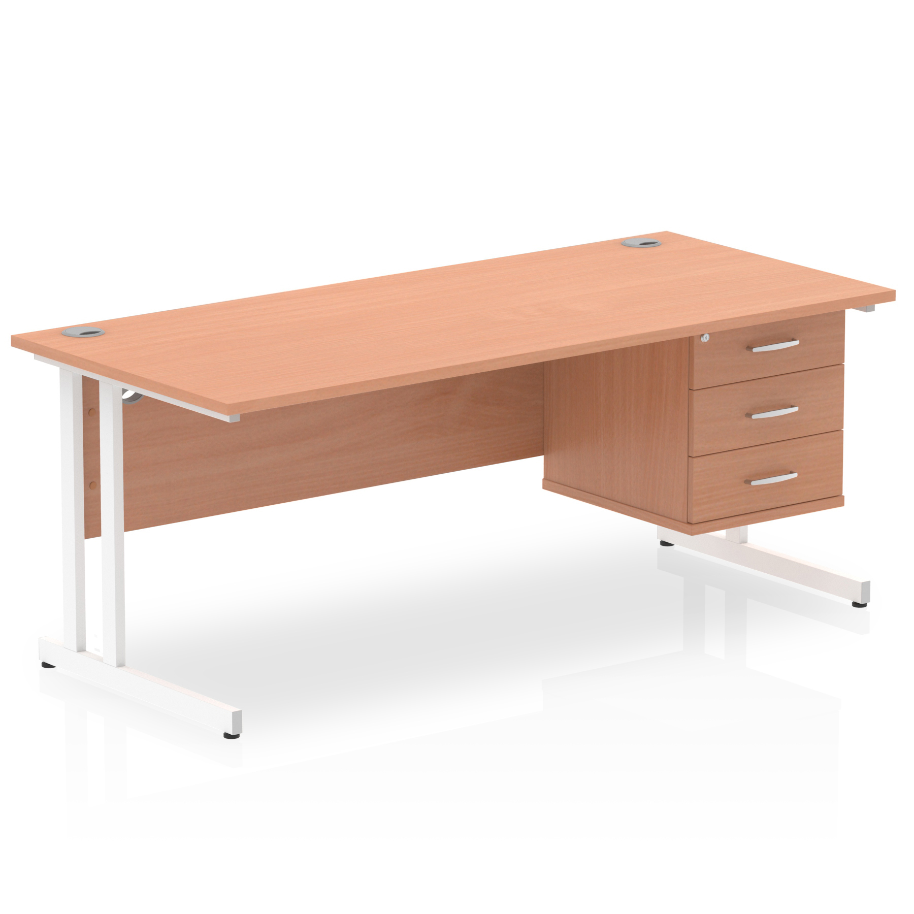 Beech / White Frame