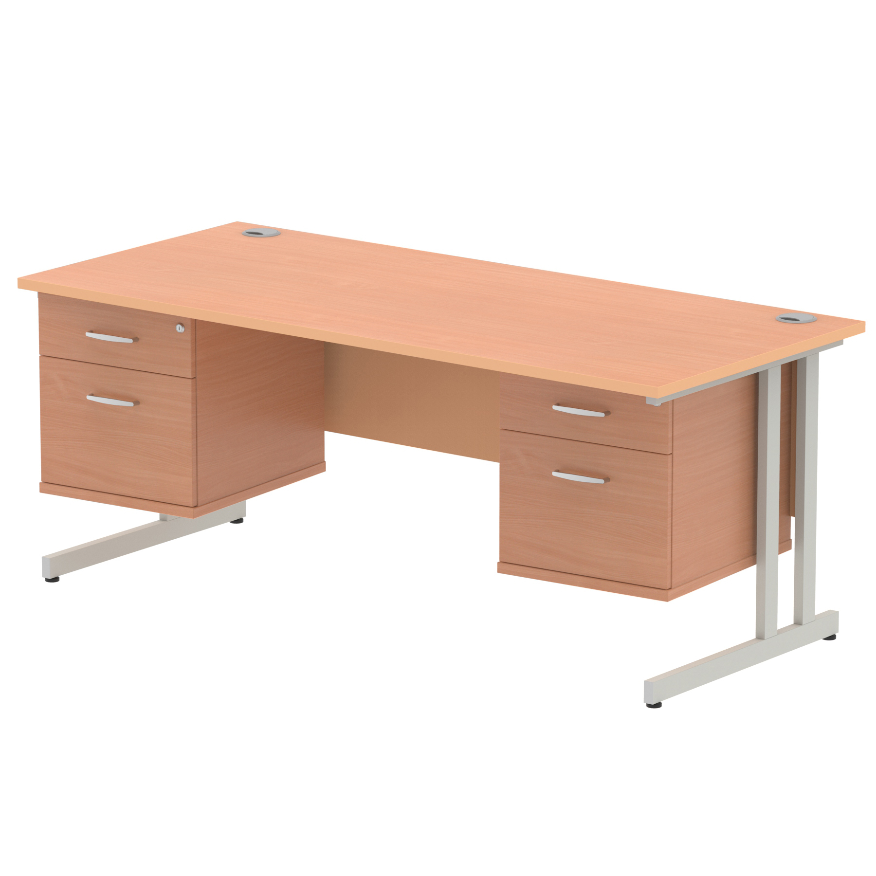 Beech / Silver Frame