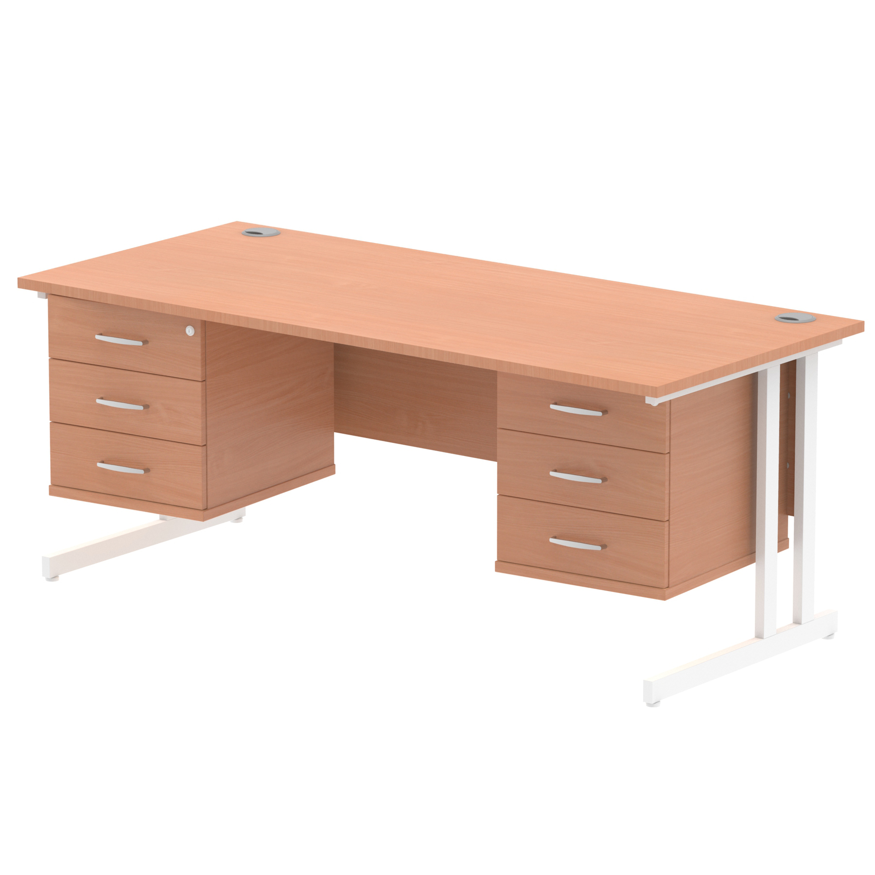 Beech / White Frame