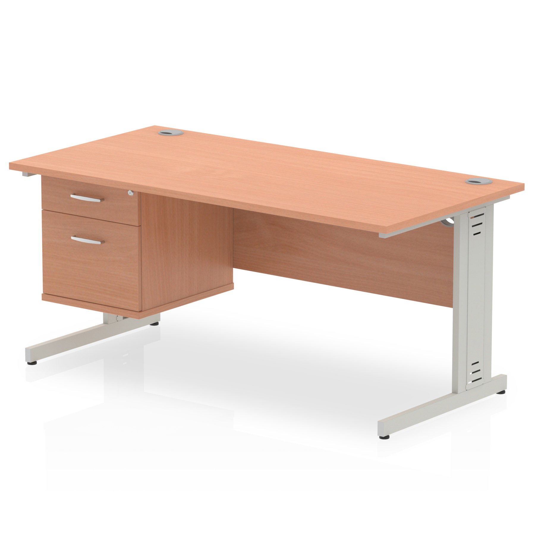 Beech / Silver Frame