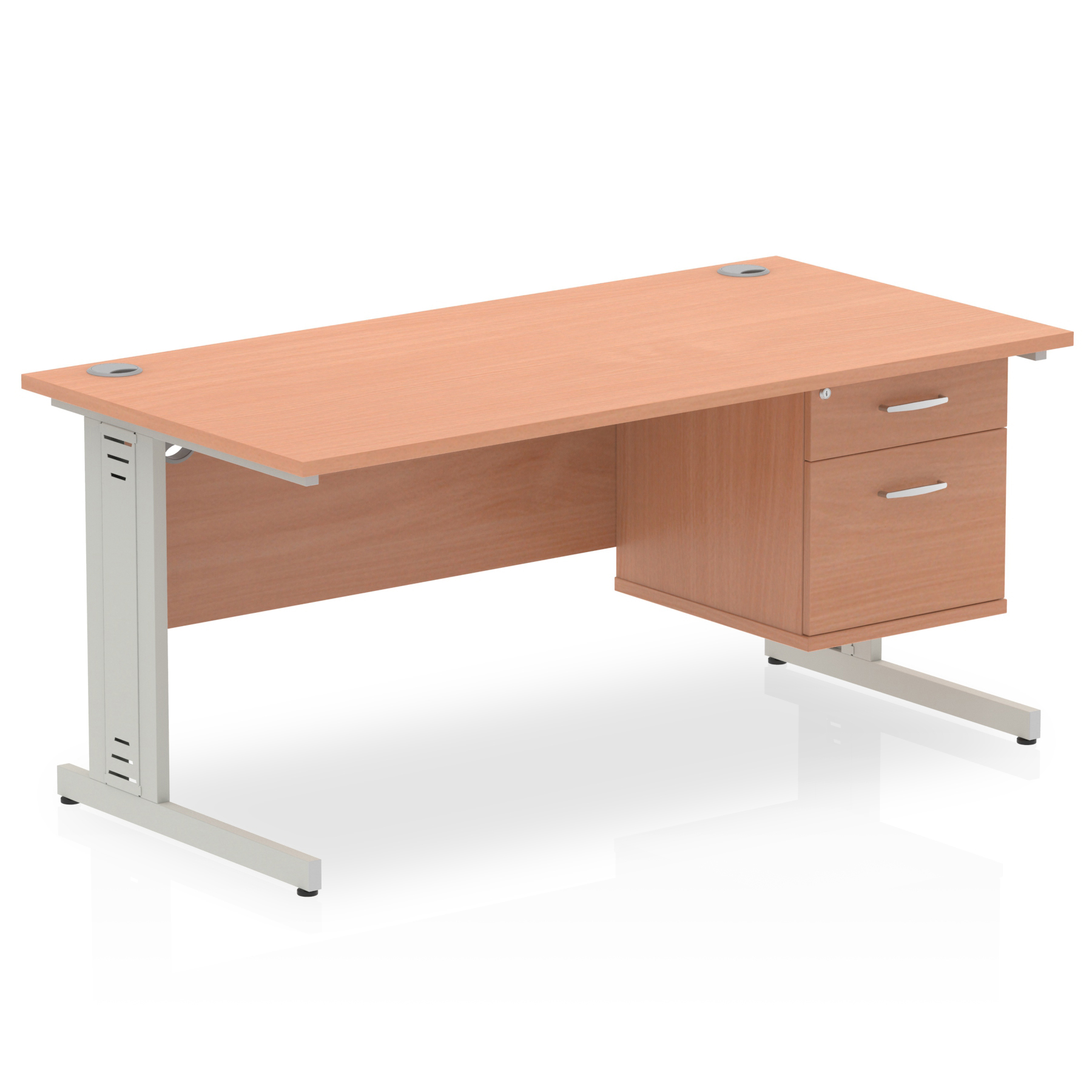 Beech / Silver Frame