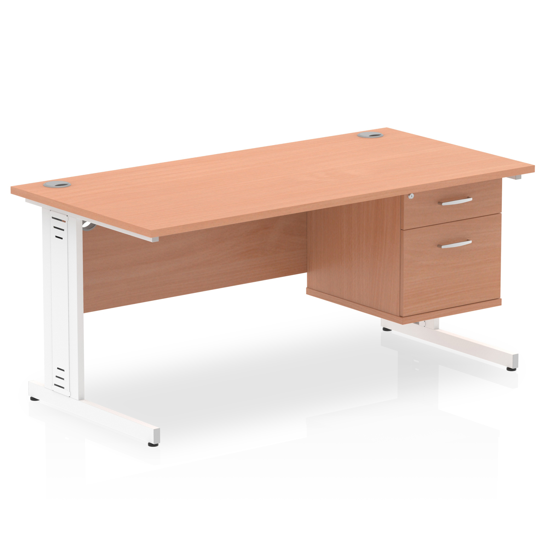 Beech / White Frame
