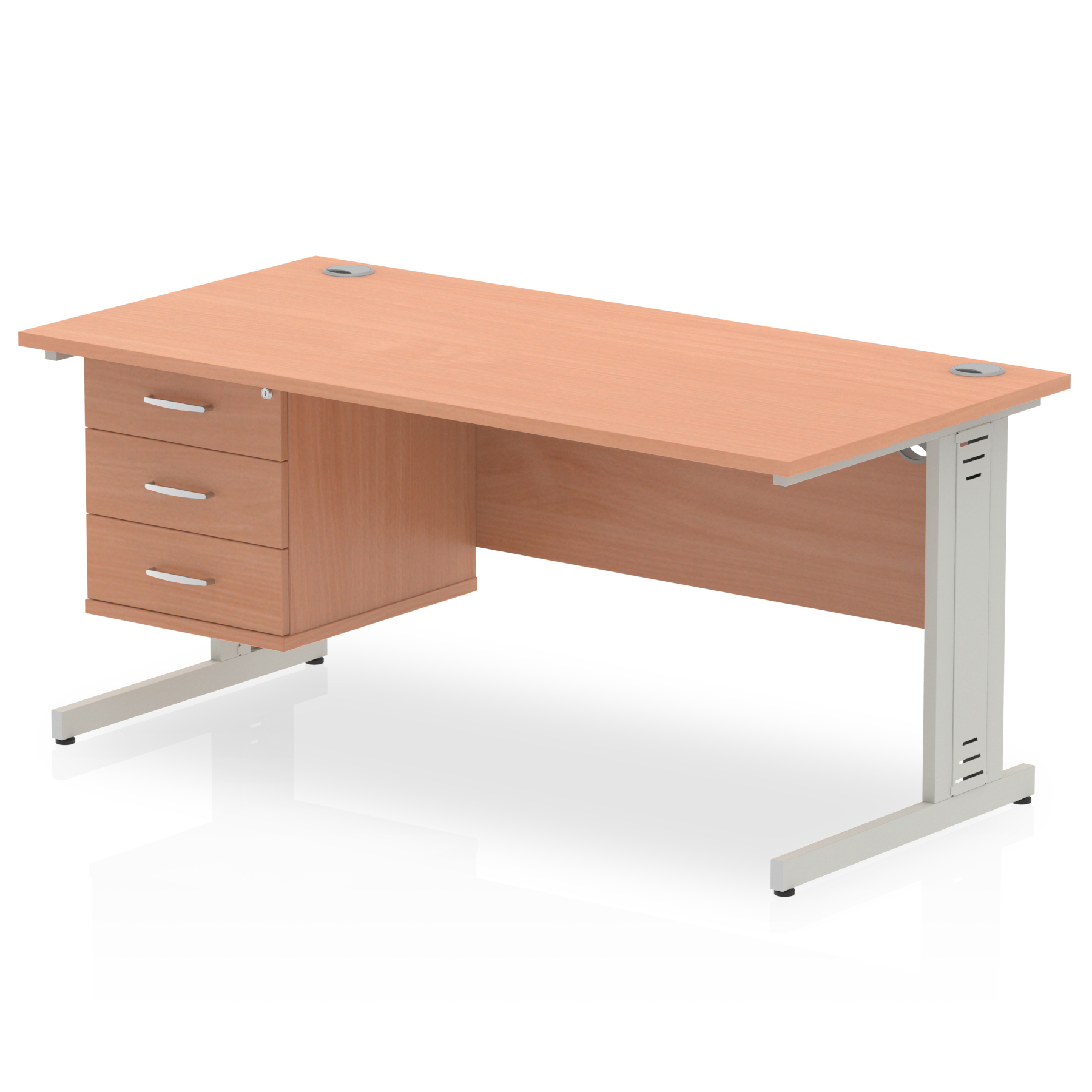 Beech / Silver Frame