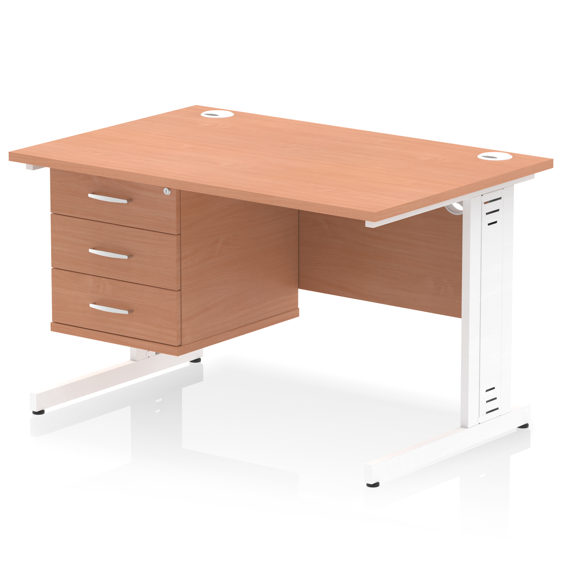 Beech / White Frame