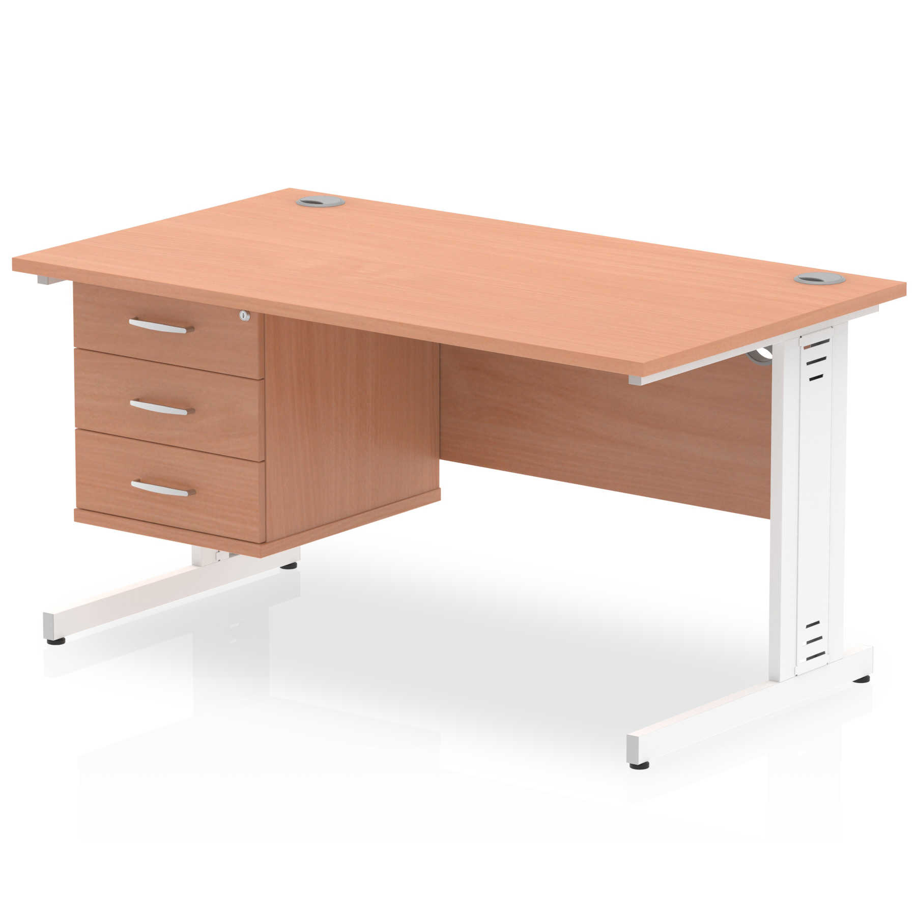 Beech / White Frame