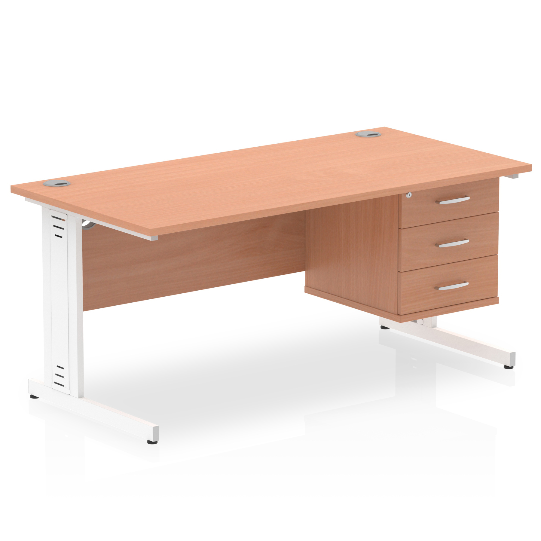Beech / White Frame
