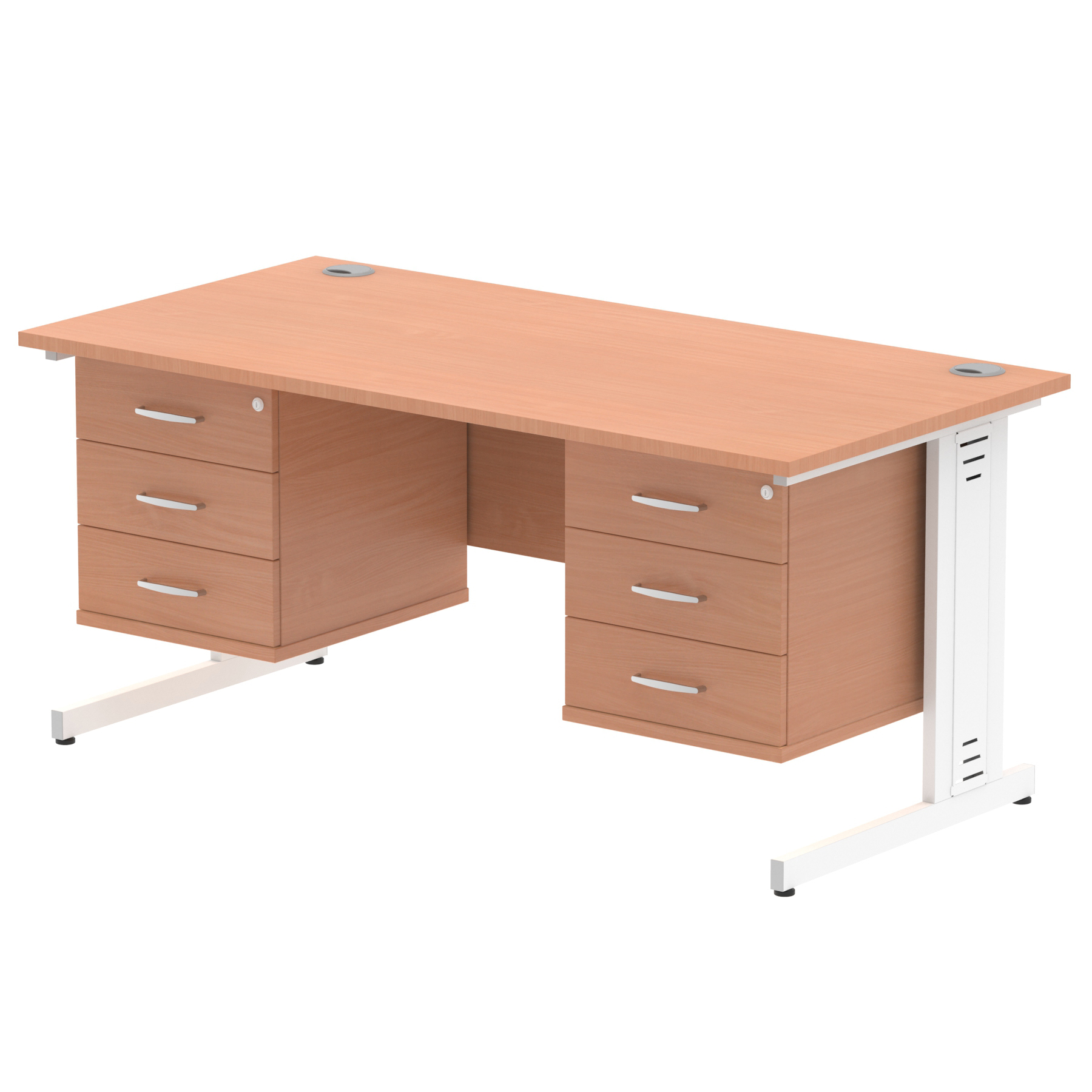 Beech / White Frame