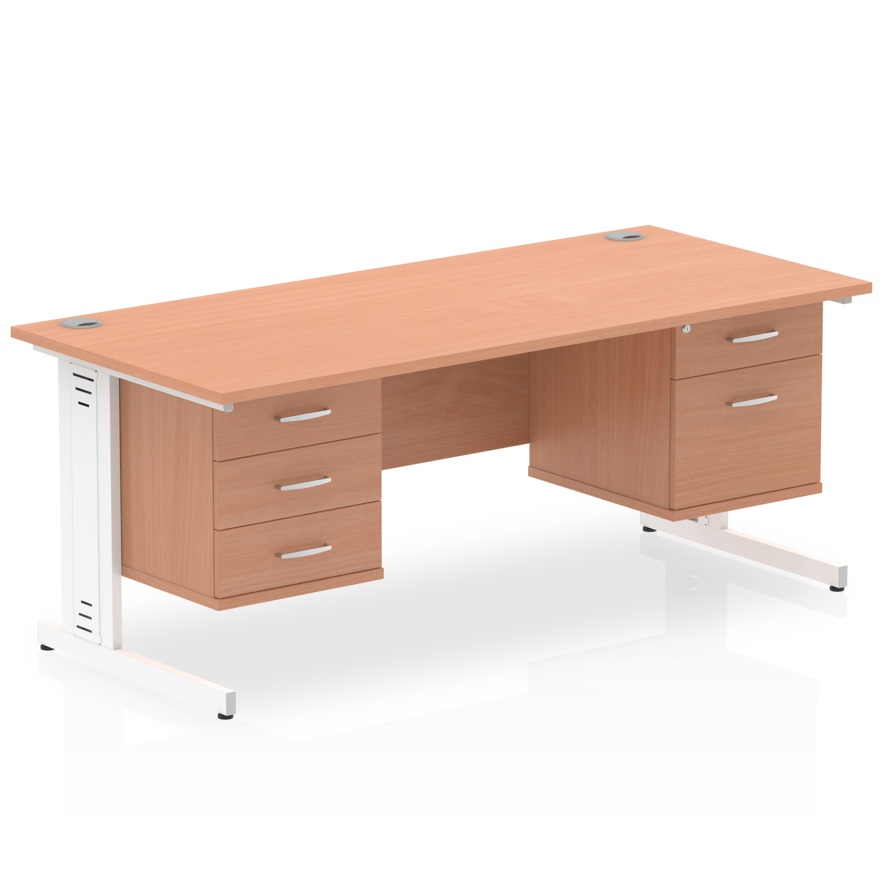 Beech / White Frame