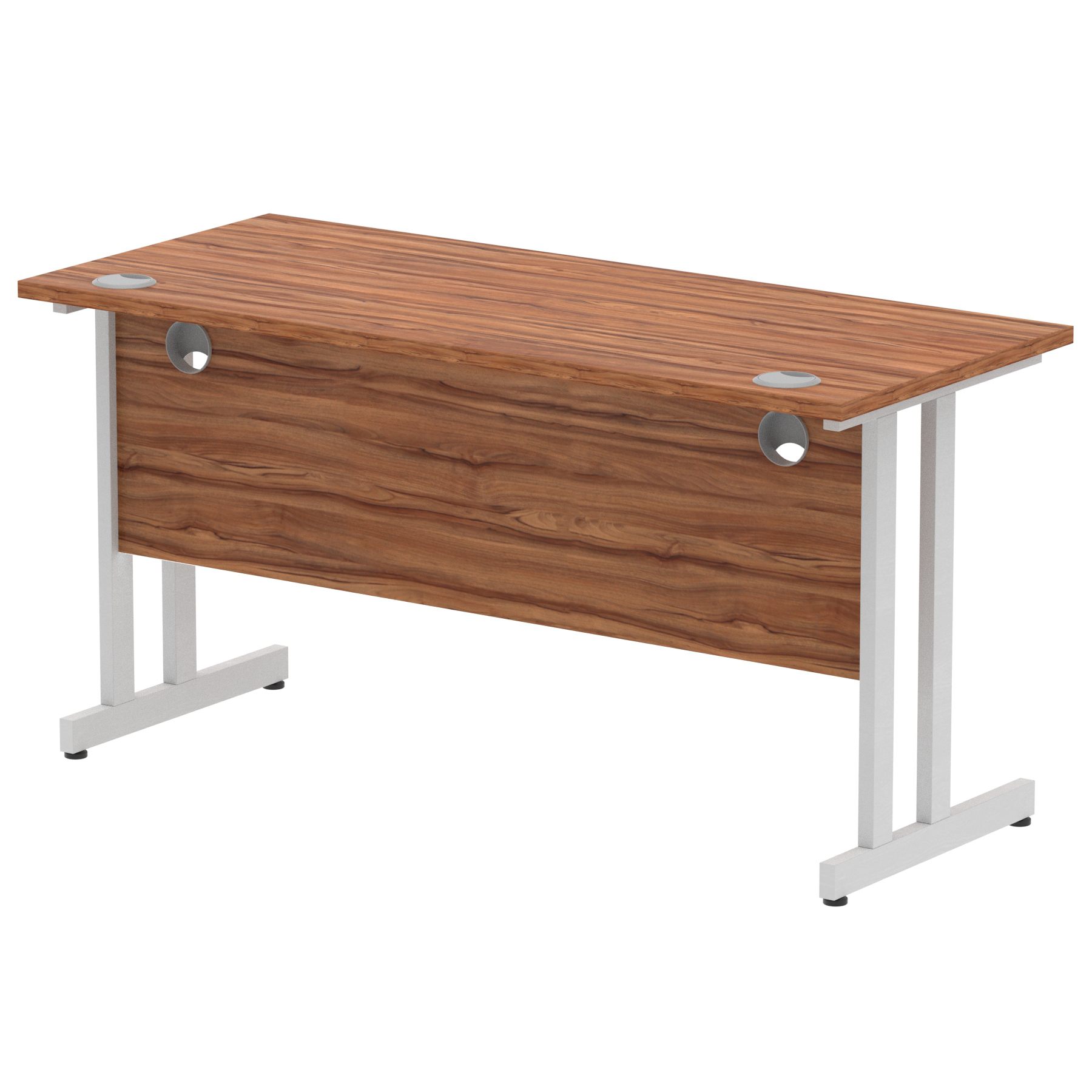 Walnut / Silver Frame