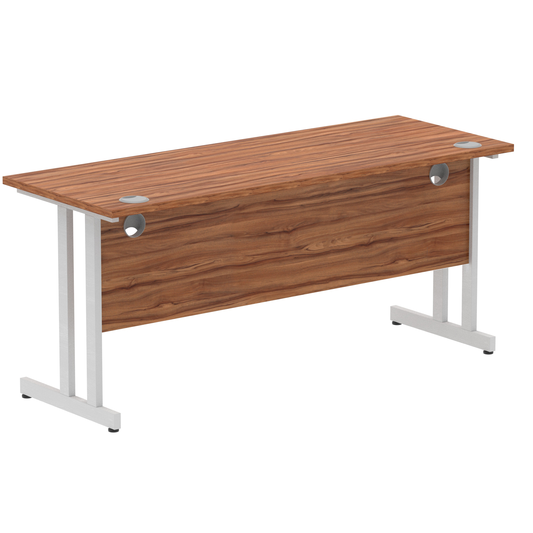 Walnut / Silver Frame
