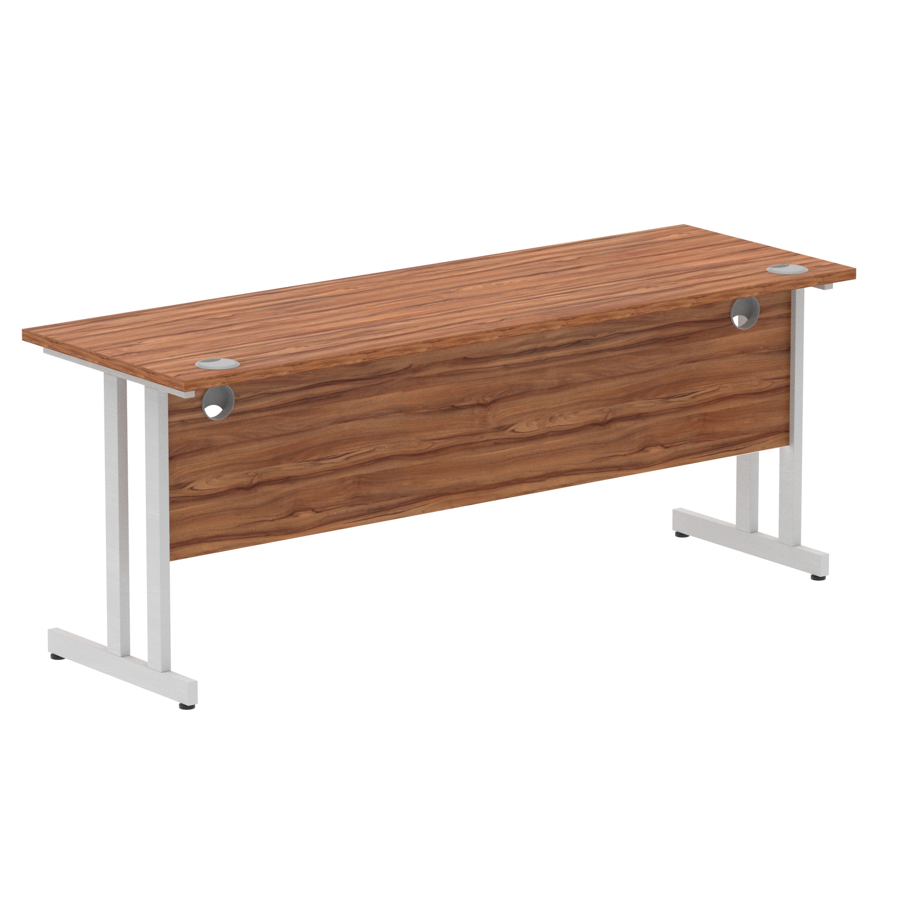 Walnut / Silver Frame