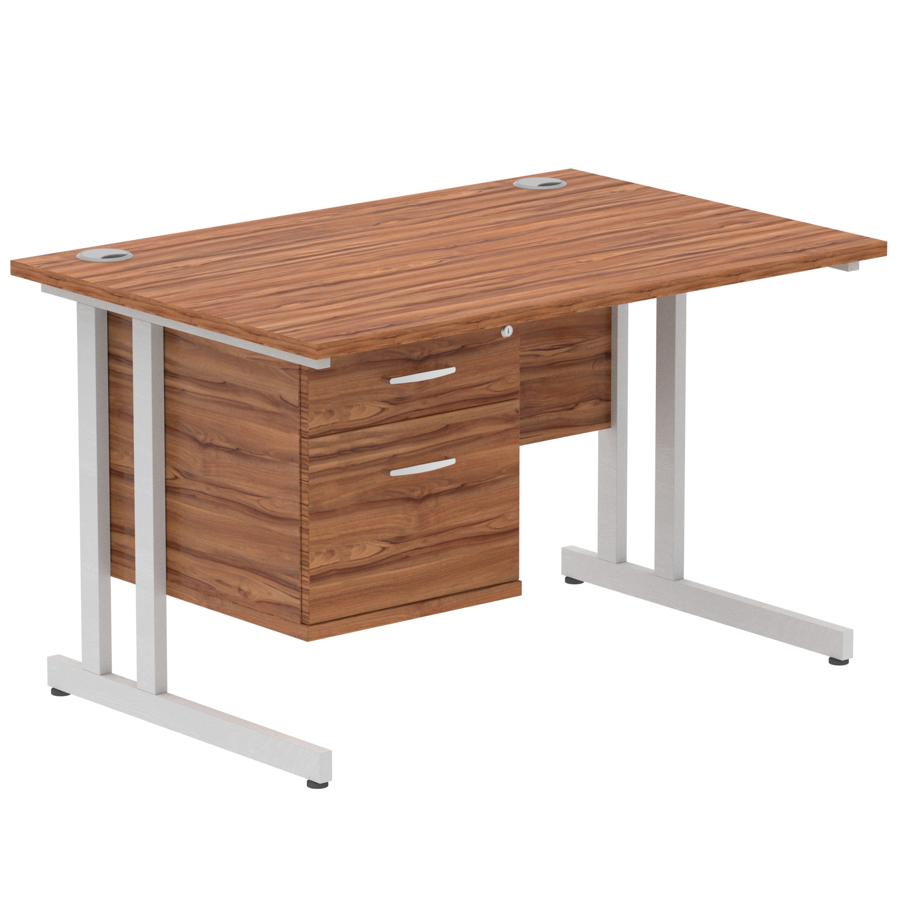 Walnut / Silver Frame