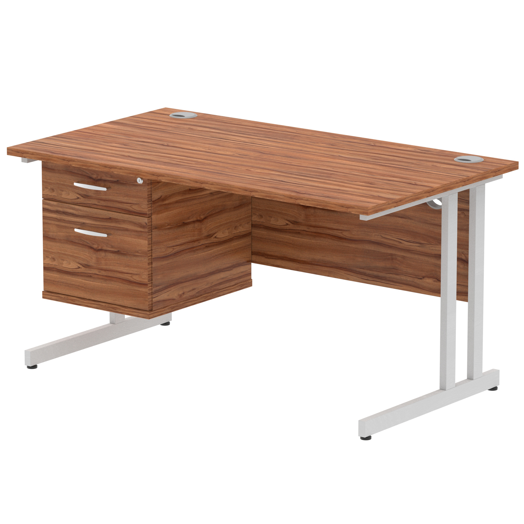 Walnut / Silver Frame