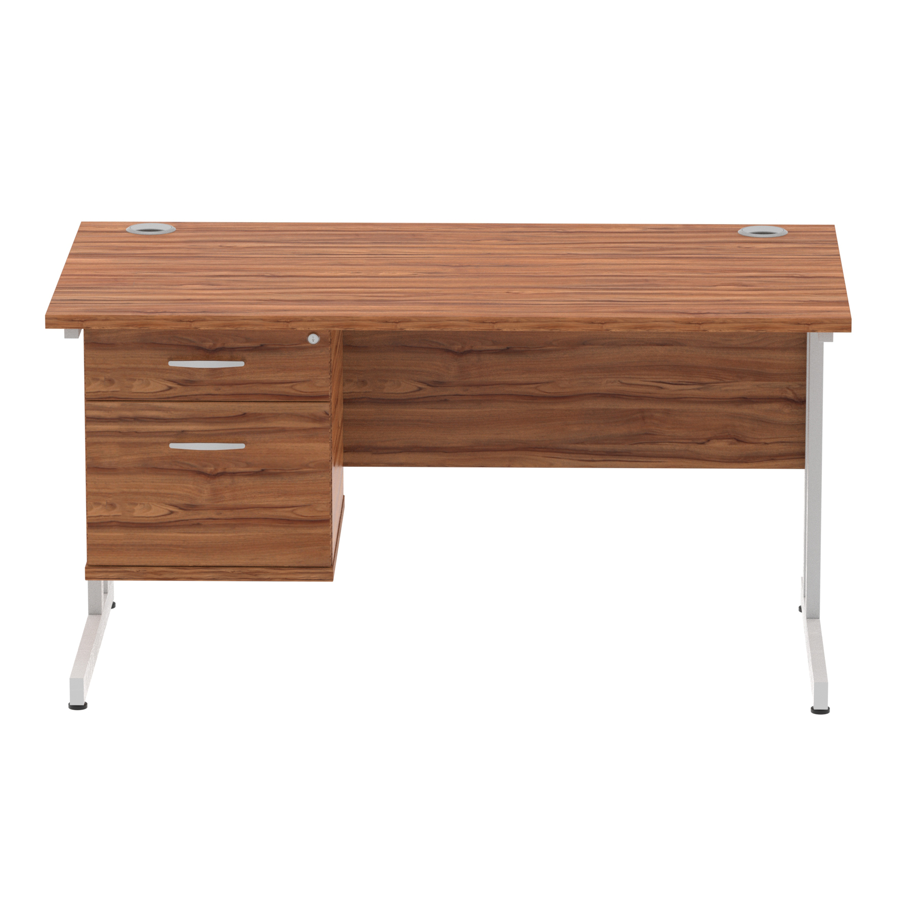 Walnut / Silver Frame