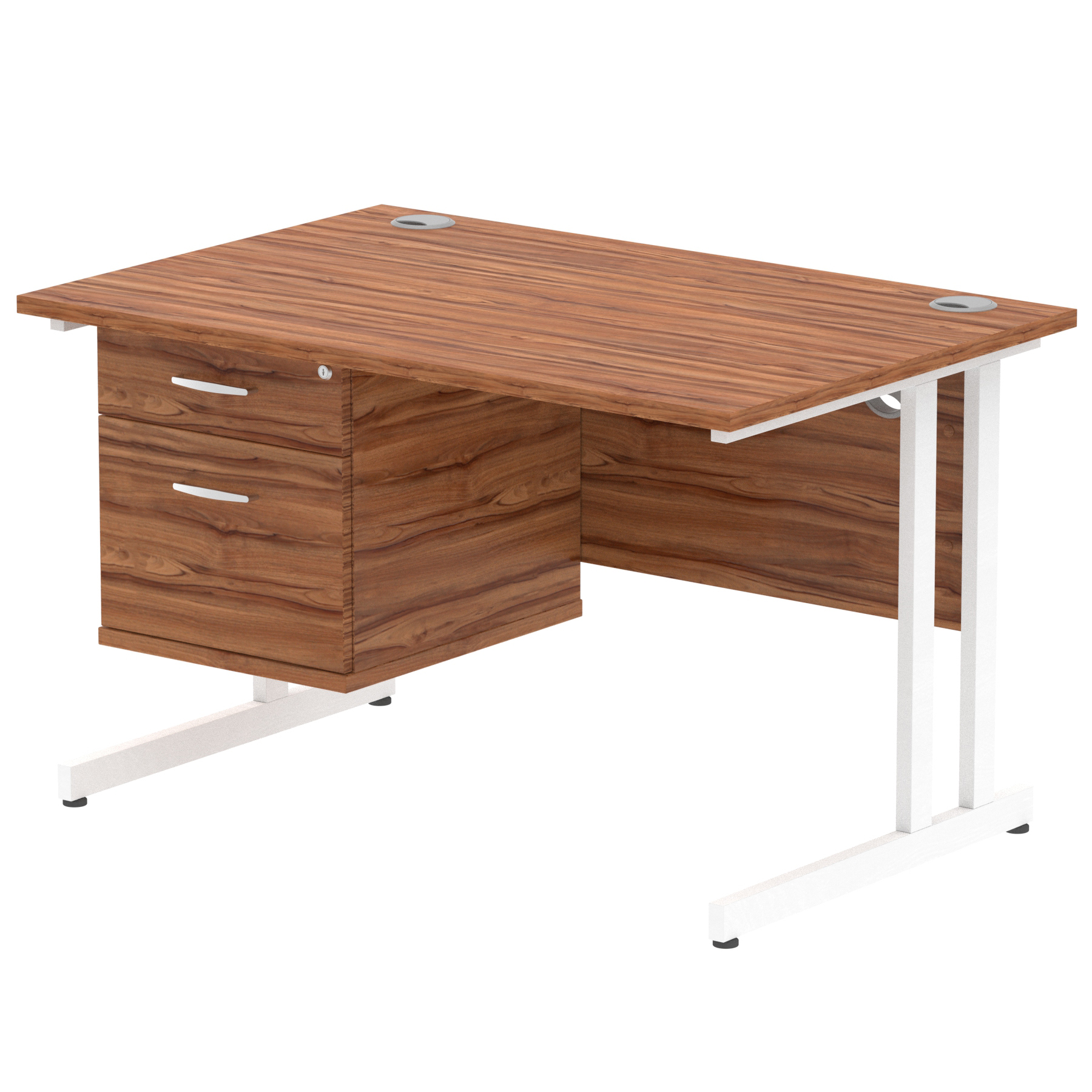 Walnut / White Frame