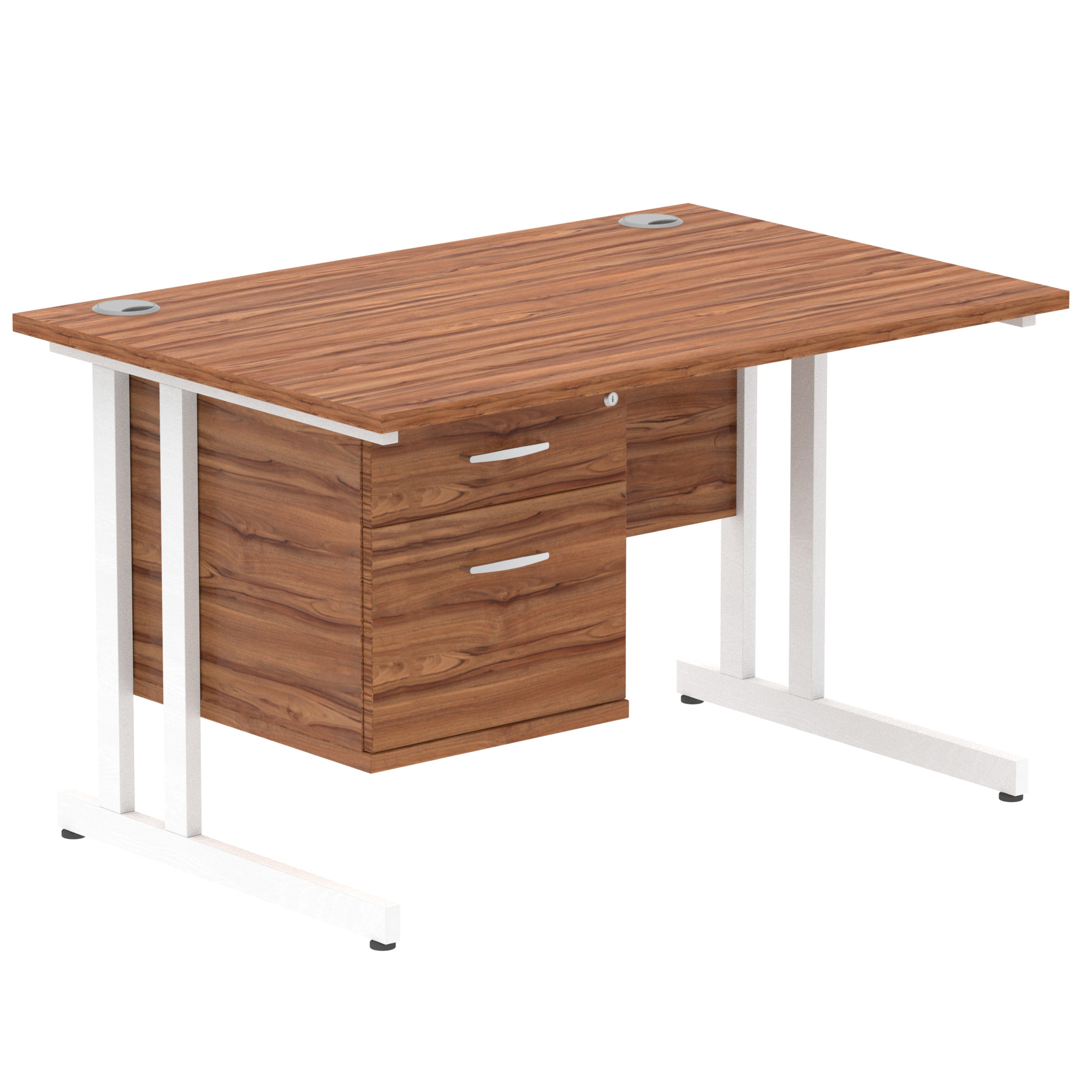 Walnut / White Frame