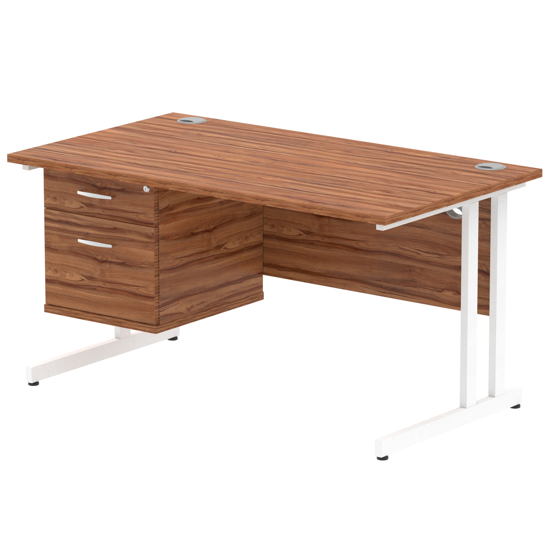 Walnut / White Frame