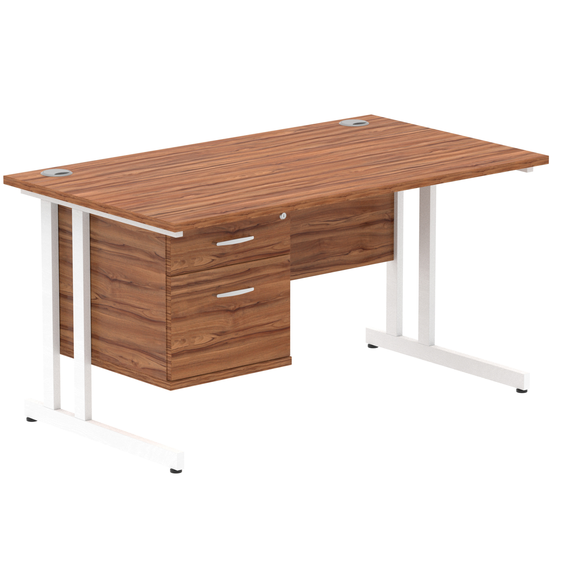 Walnut / White Frame