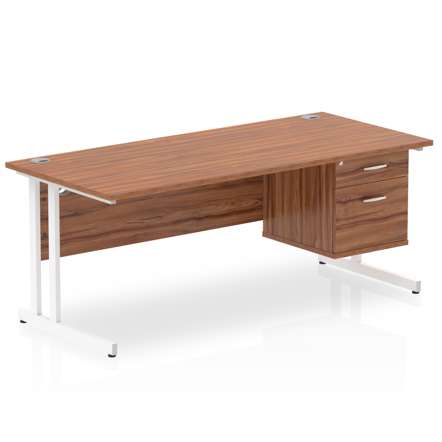 Walnut / White Frame
