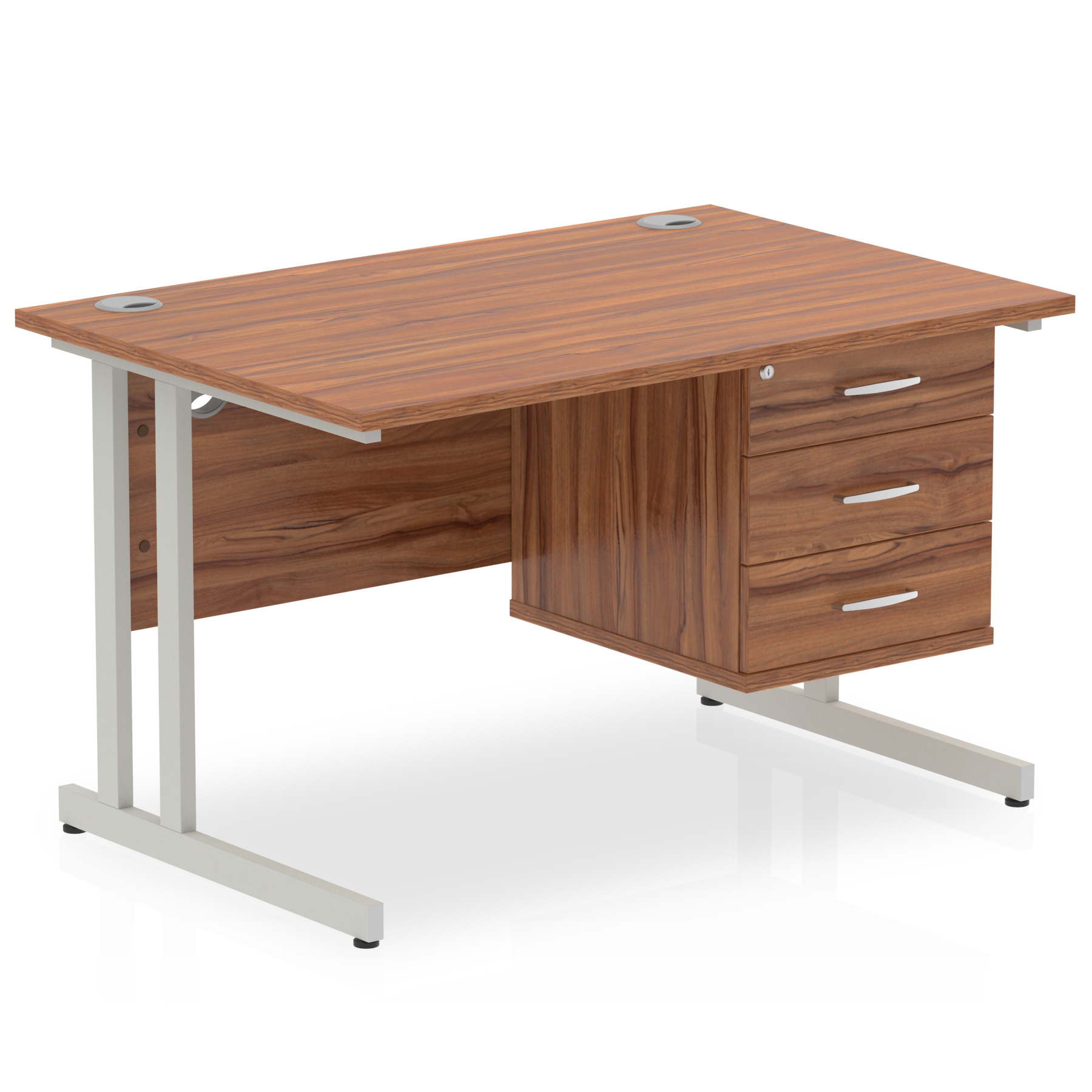 Walnut / Silver Frame