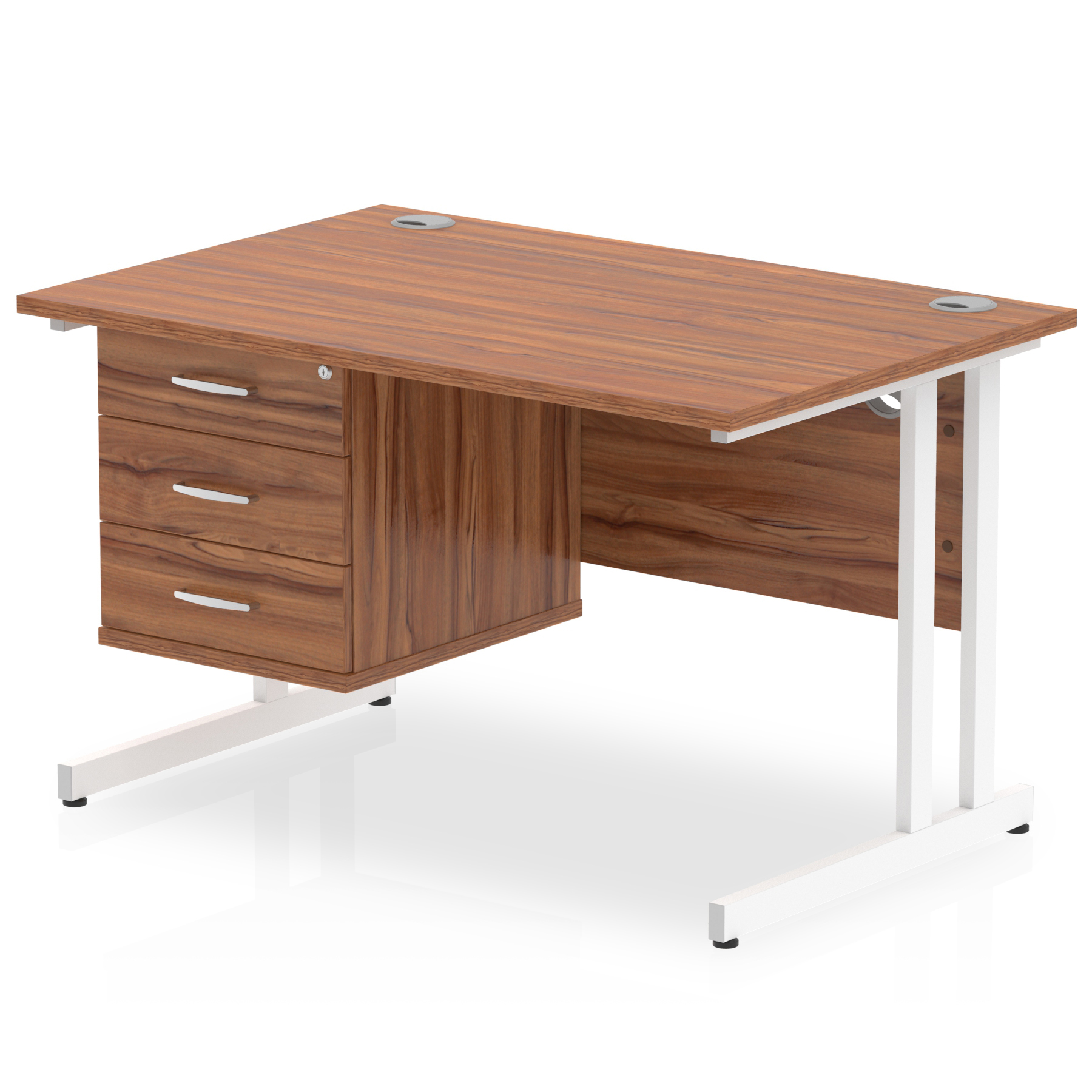 Walnut / White Frame