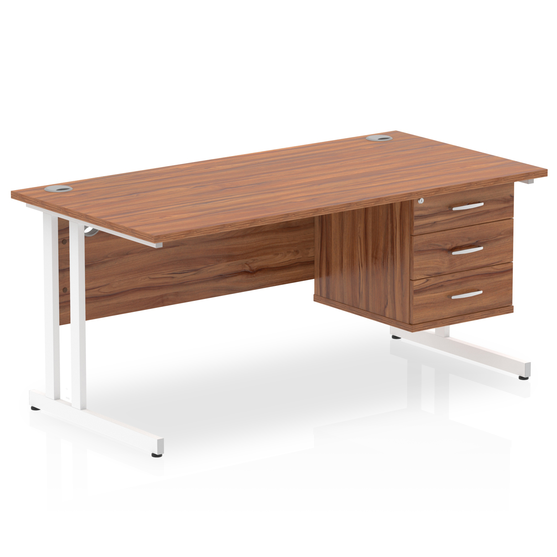 Walnut / White Frame
