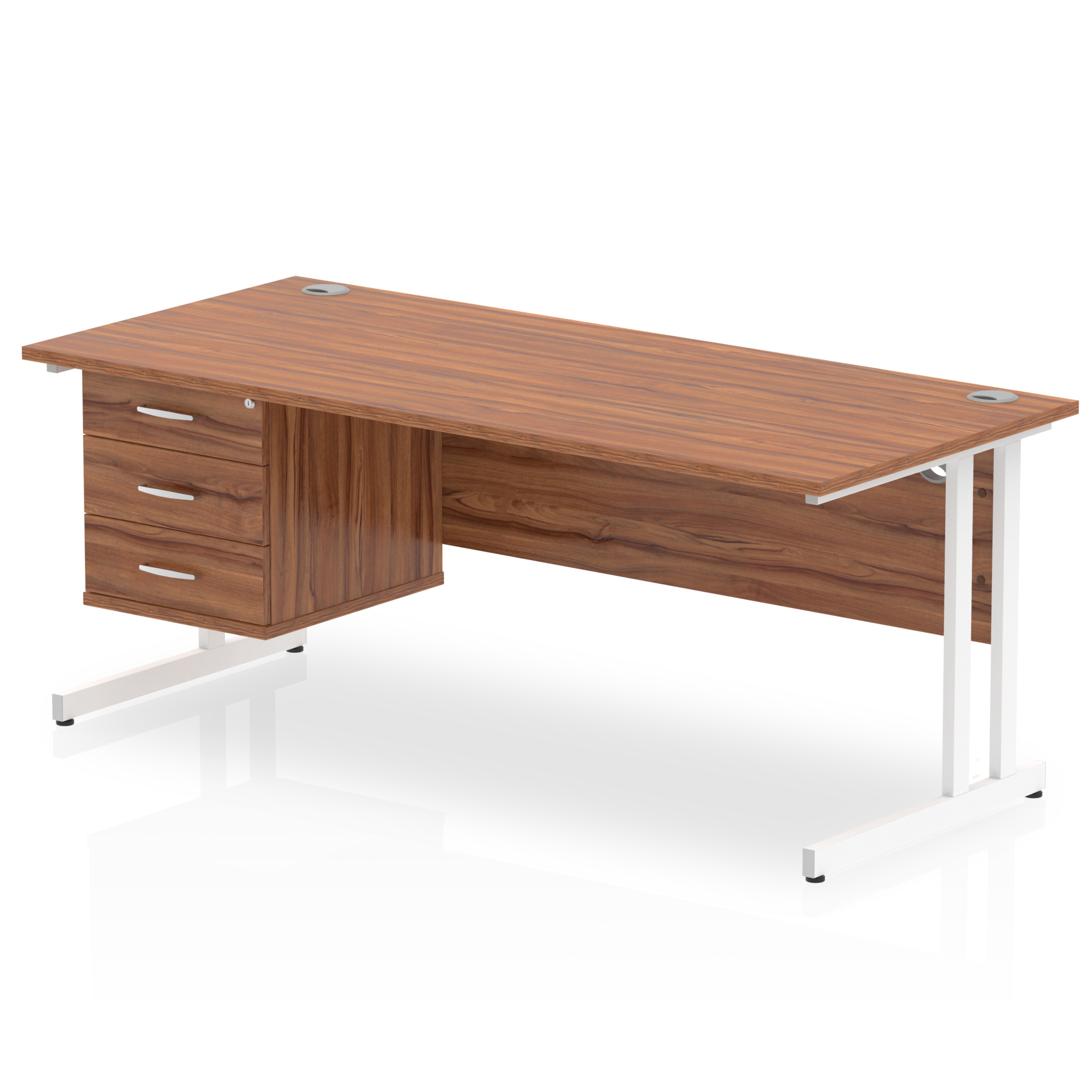 Walnut / White Frame
