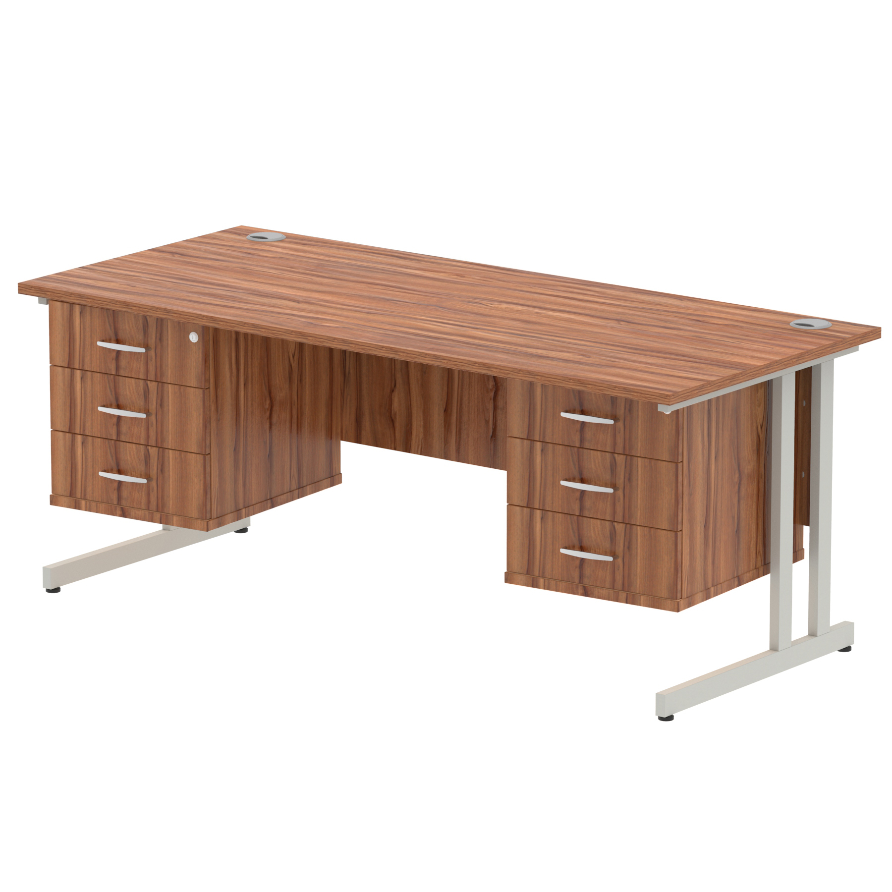 Walnut / Silver Frame