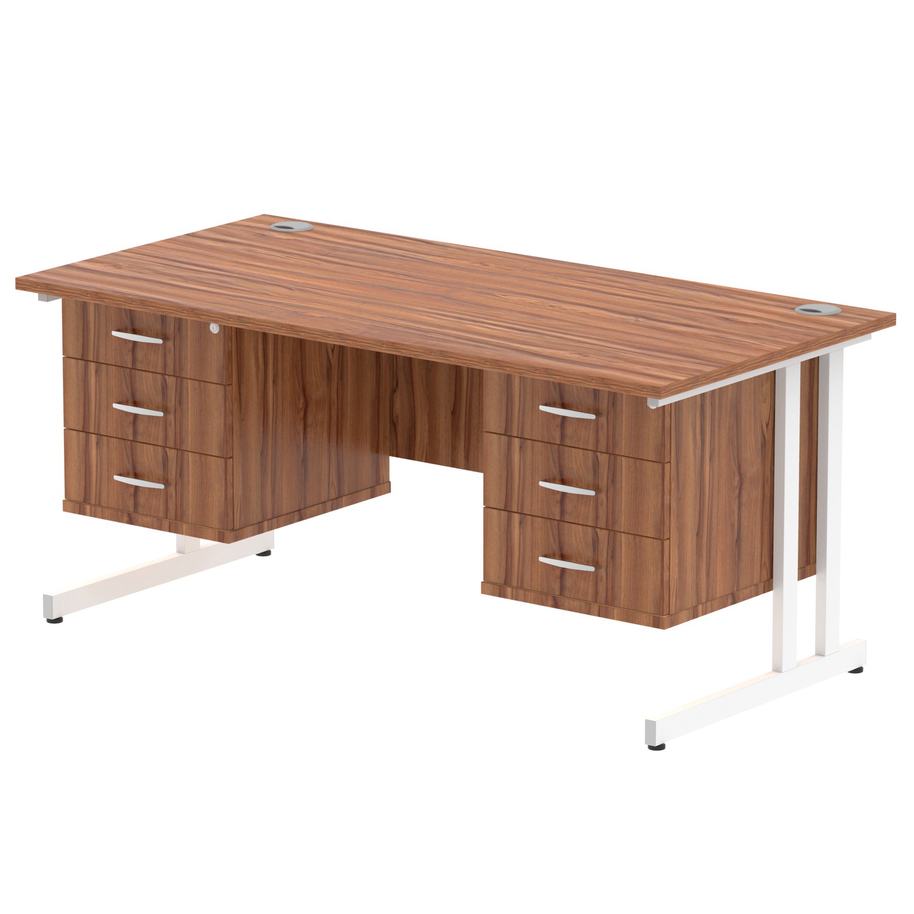 Walnut / White Frame