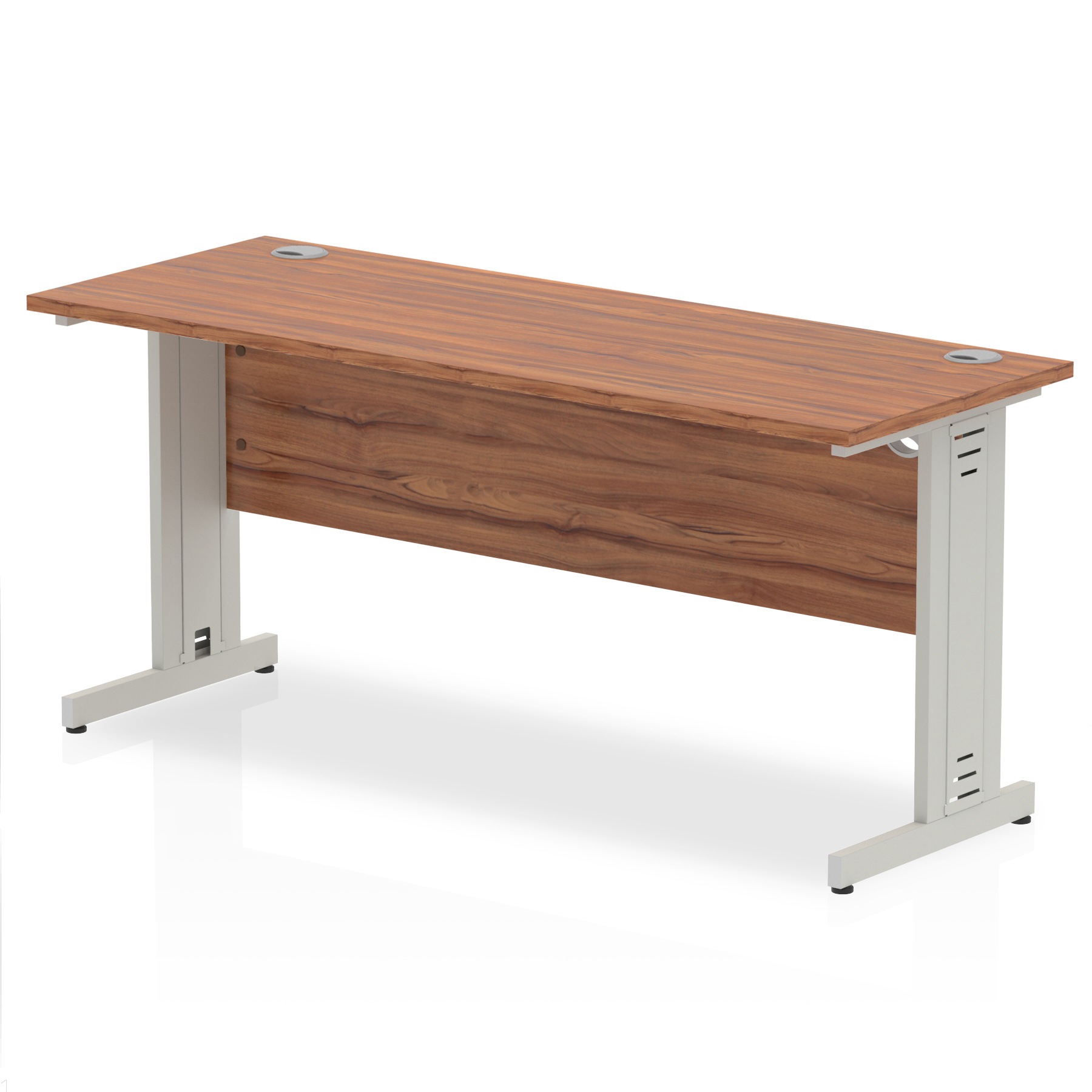 Walnut / Silver Frame